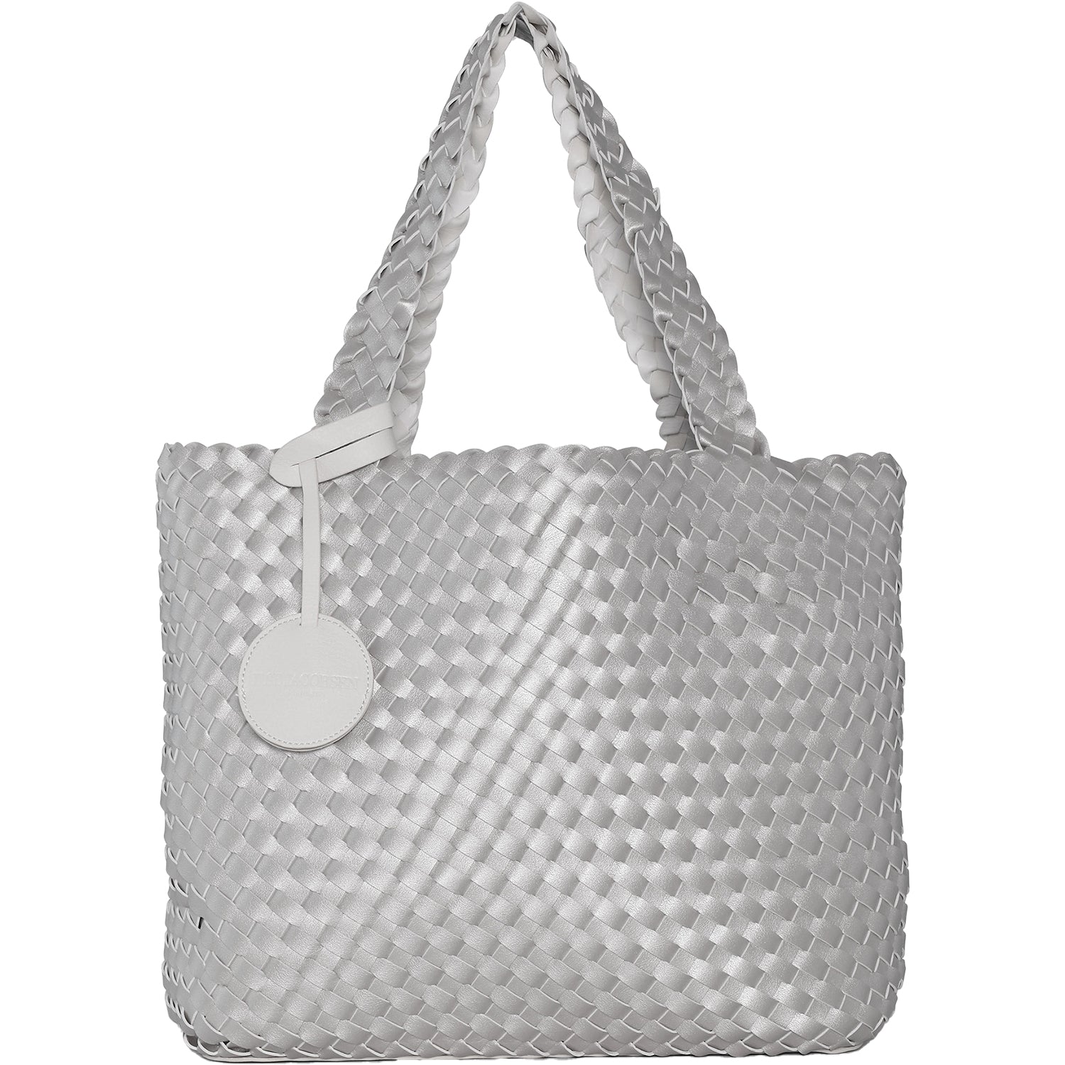 Womens Ilse jacobsen Ilse Jacobsen Bag 08 Graphics Reversible Shopper Women's Purse Milk Cream Metallic/White Synthetic Milk Cream Metallic/White Synthetic