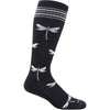 Womens Sockwell Sockwell Dragonfly Knee High Socks 15-20 mmHg Women's Compression Socks Black Black
