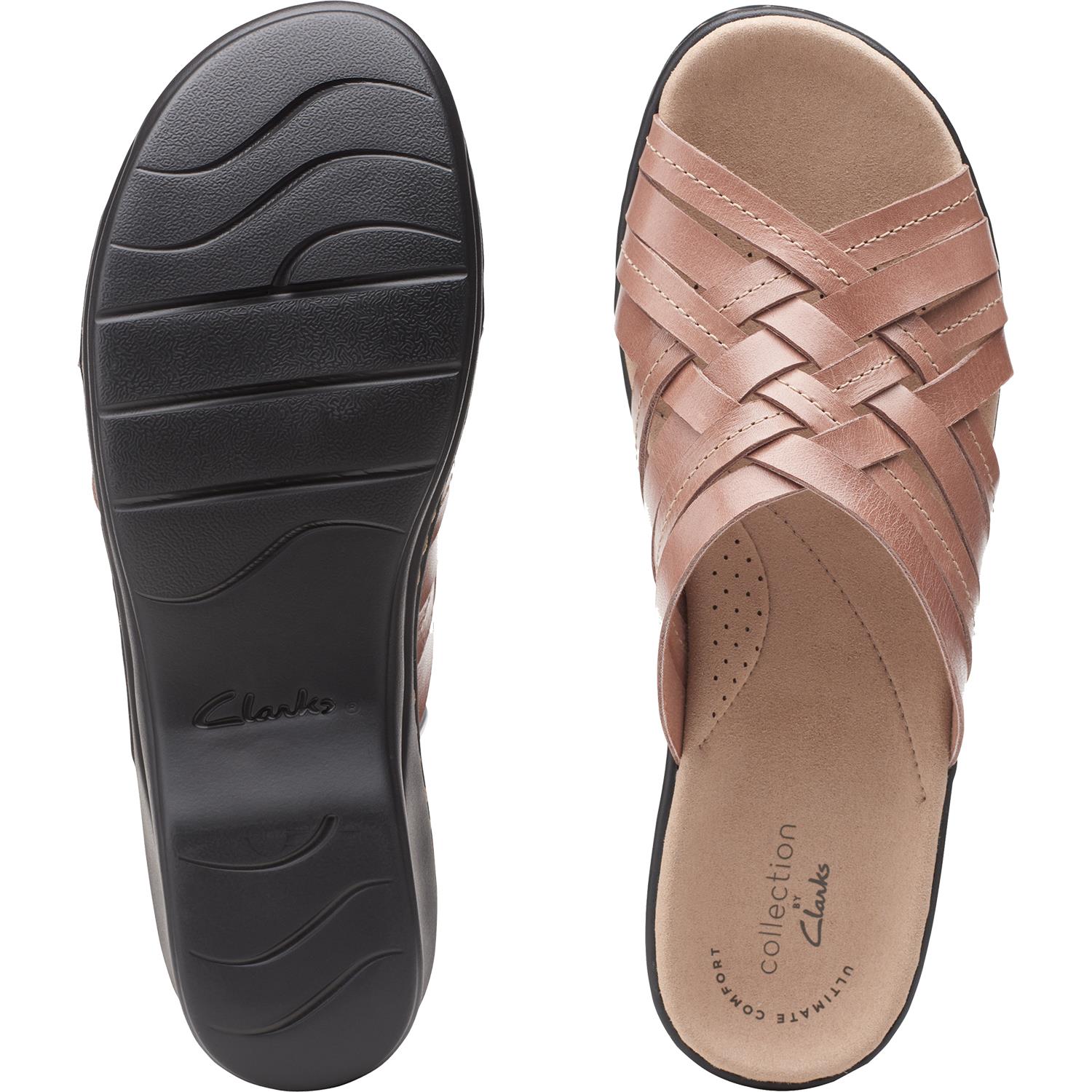 Womens Clarks Clarks Lexi Selina Women's Platform Sandals Dusty Pink Leather Dusty Pink Leather