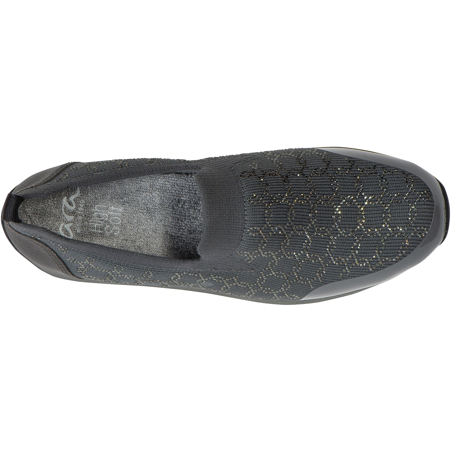 Womens Ara shoes Ara Layton II Women's Slip Ons Graphite Wovenstretch Graphite Wovenstretch