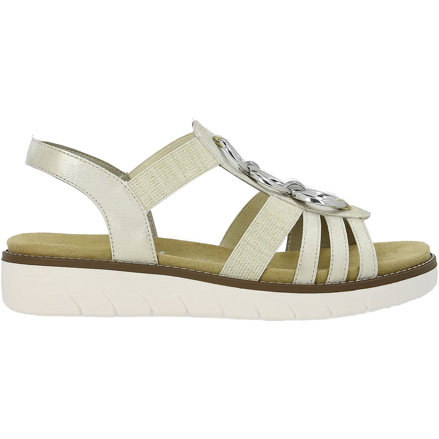 Womens Remonte Remonte D20743-60 Women's Sandals Mushce/Beige Gold Synthetic Mushce/Beige Gold Synthetic