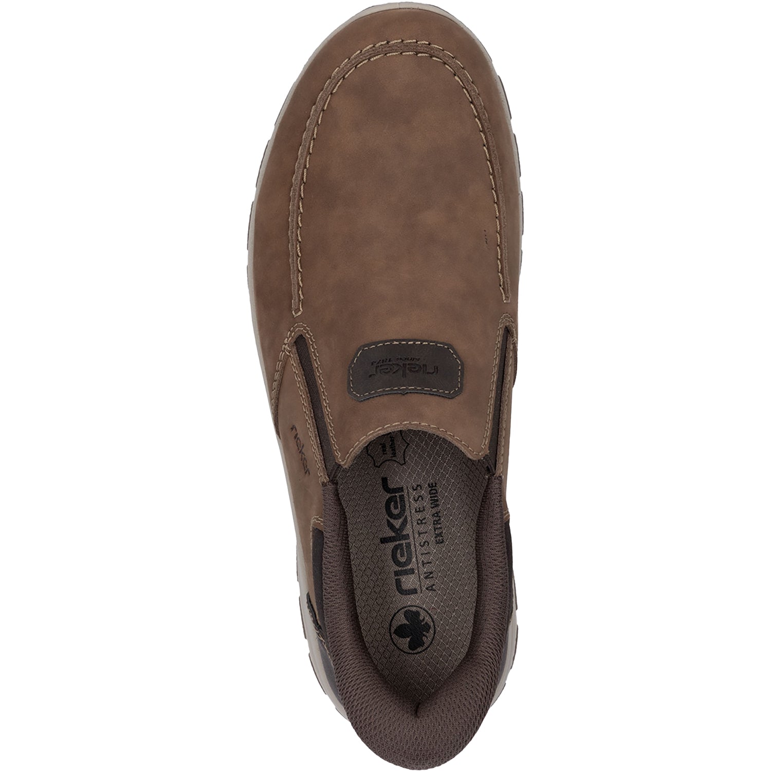 Mens Rieker Rieker 03655-24 Hands-Free Men's Slip Ons Brown Leather Brown Leather