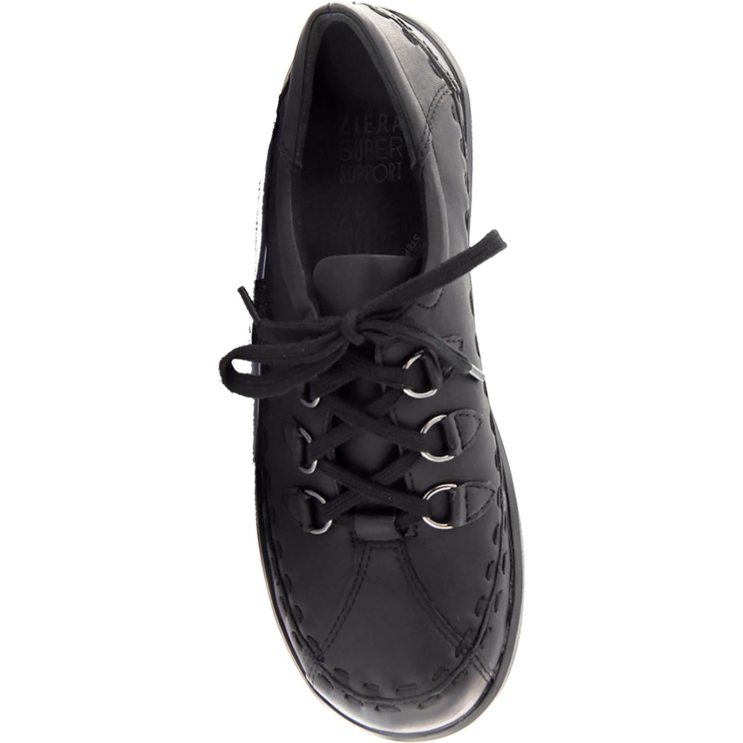 Womens Ziera Ziera Allsorts Women's Walking Shoes Black Leather Black Leather