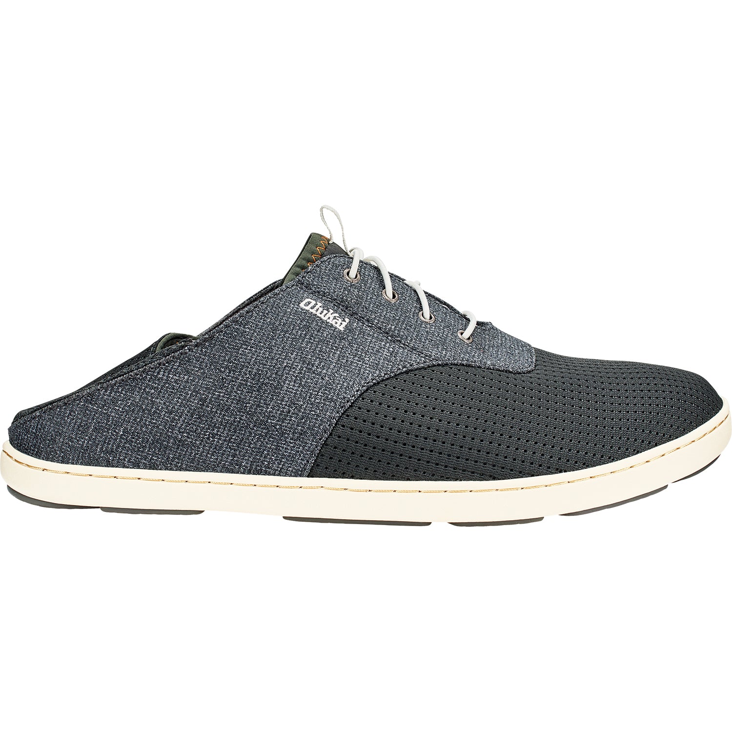 Mens Olukai OluKai Nohea Moku Men's Walking Shoes Dark Shadow/Dark Shadow Canvas/Mesh Dark Shadow/Dark Shadow Canvas/Mesh