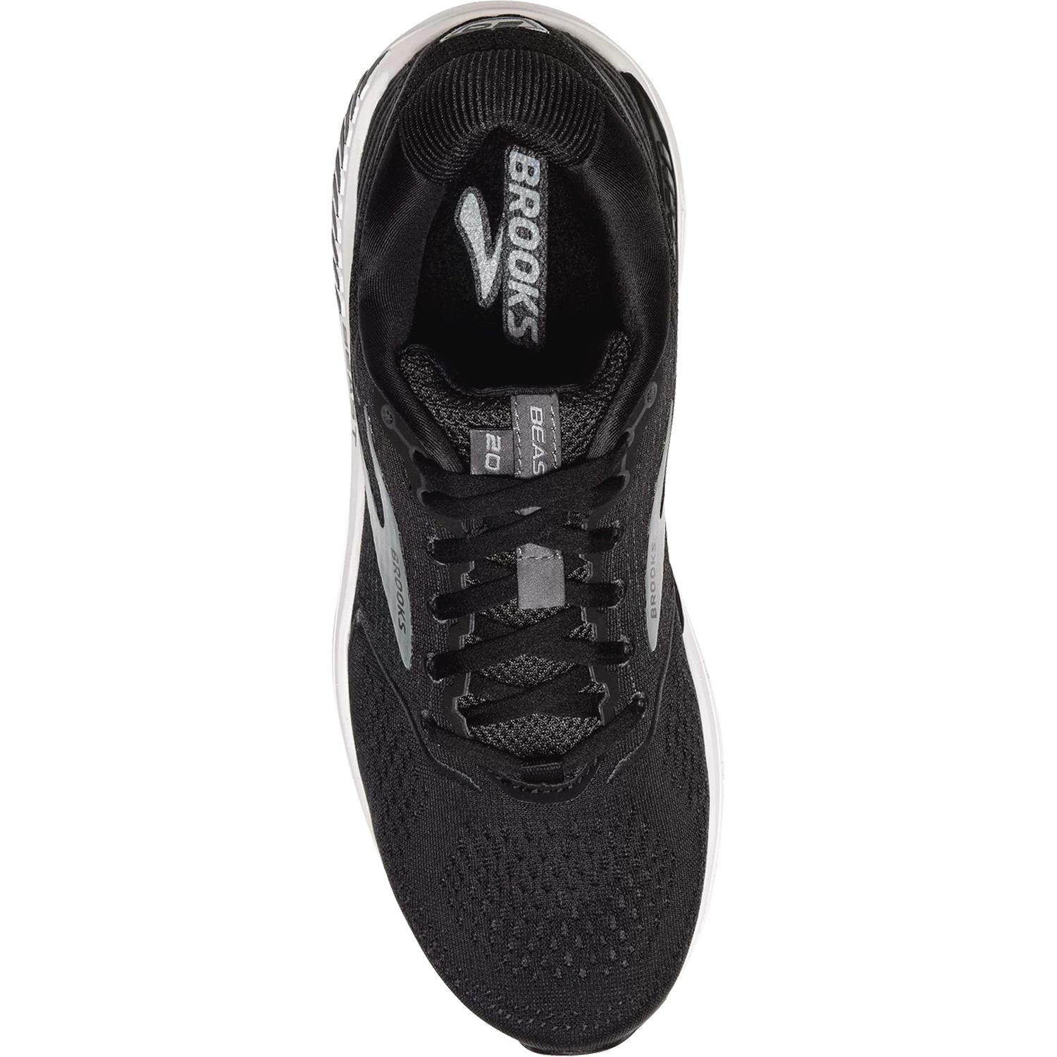 Mens Brooks Brooks Beast 20 Men's Running Shoes Black/Ebony/Grey Mesh Black/Ebony/Grey Mesh