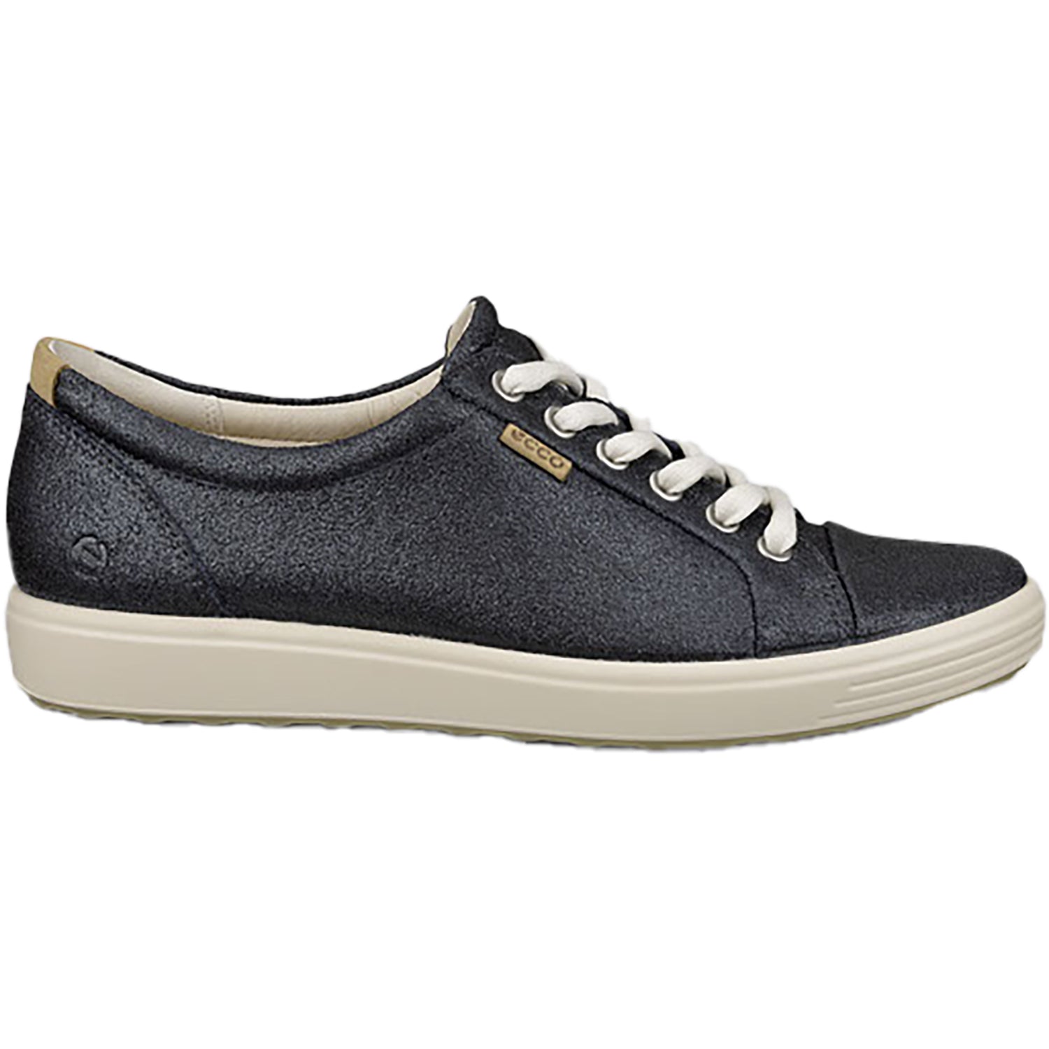 Women's Ecco Soft City Sneaker Silver Heavy Suede – Footwear