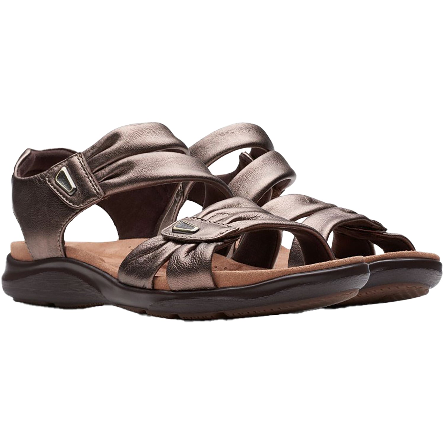 Womens Clarks Women's Clarks Kitly Ave Bronze Leather Bronze Leather