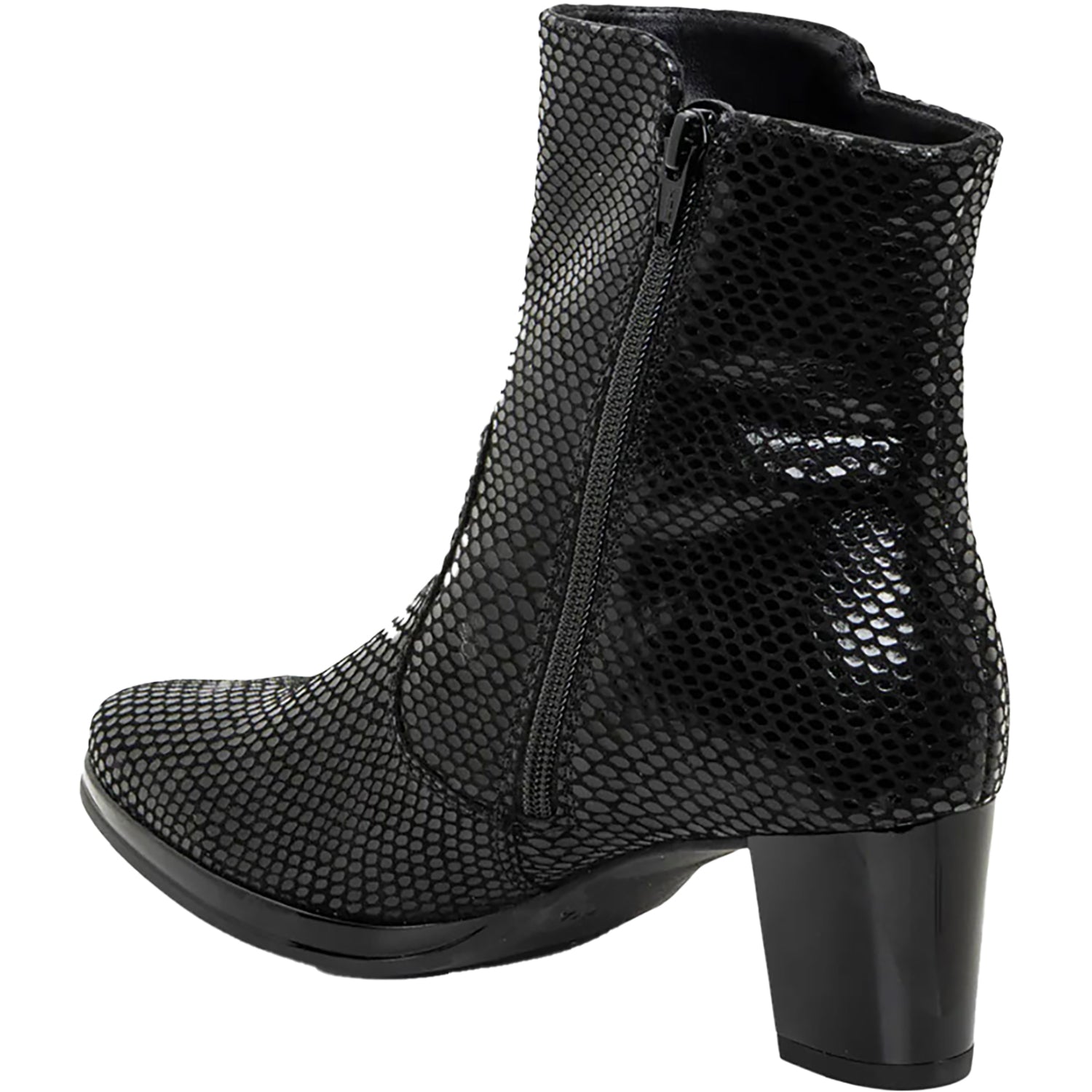 Womens Ara shoes Ara Osmanthus Women's Mid Boots Black Snake Print Black Snake Print