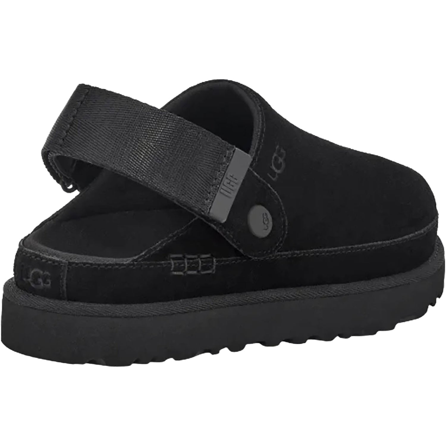 Womens Ugg Women's UGG Goldenstar Clog Black Suede Black Suede