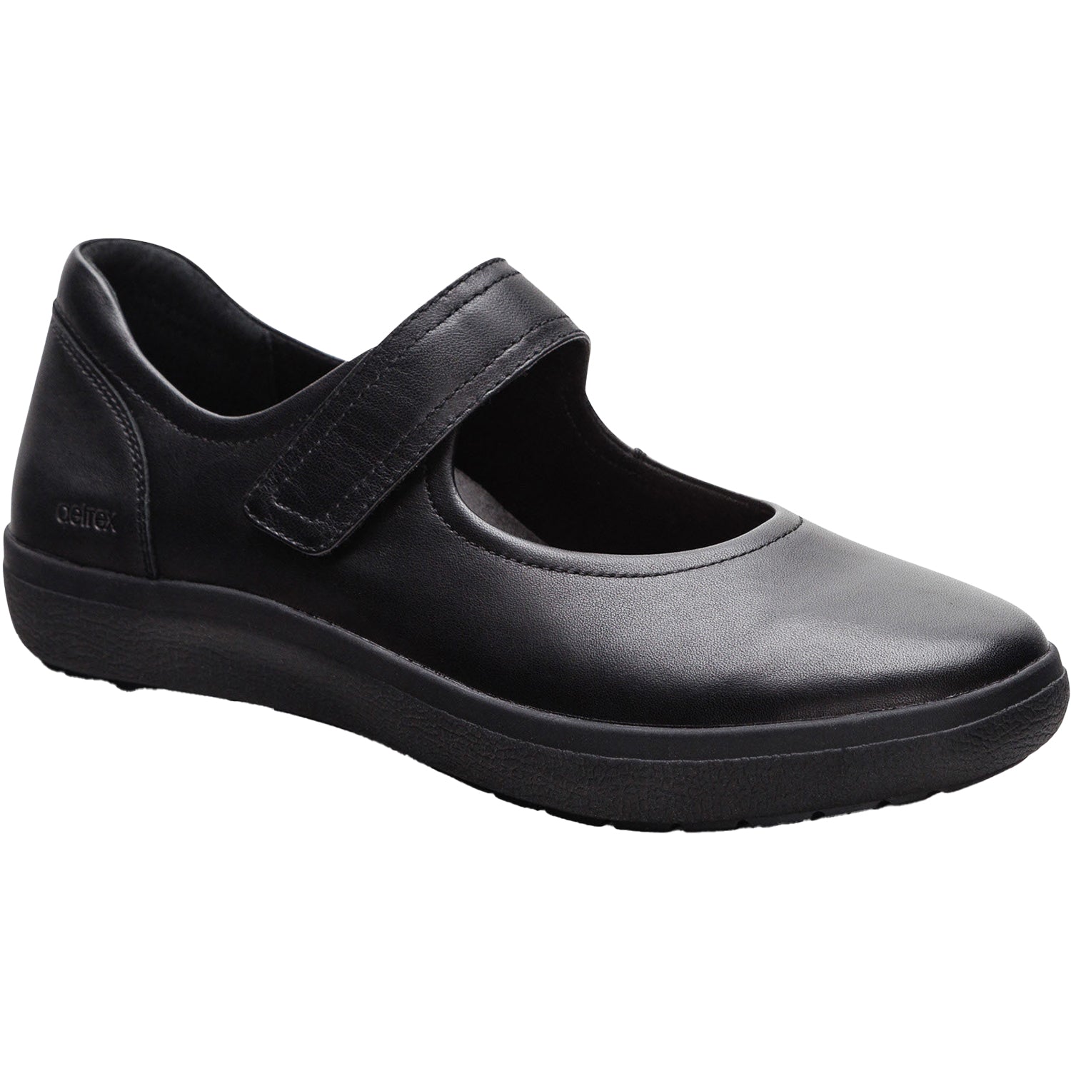Womens Aetrex Aetrex Erica Women's Mary Jane Shoes Black Leather Black Leather