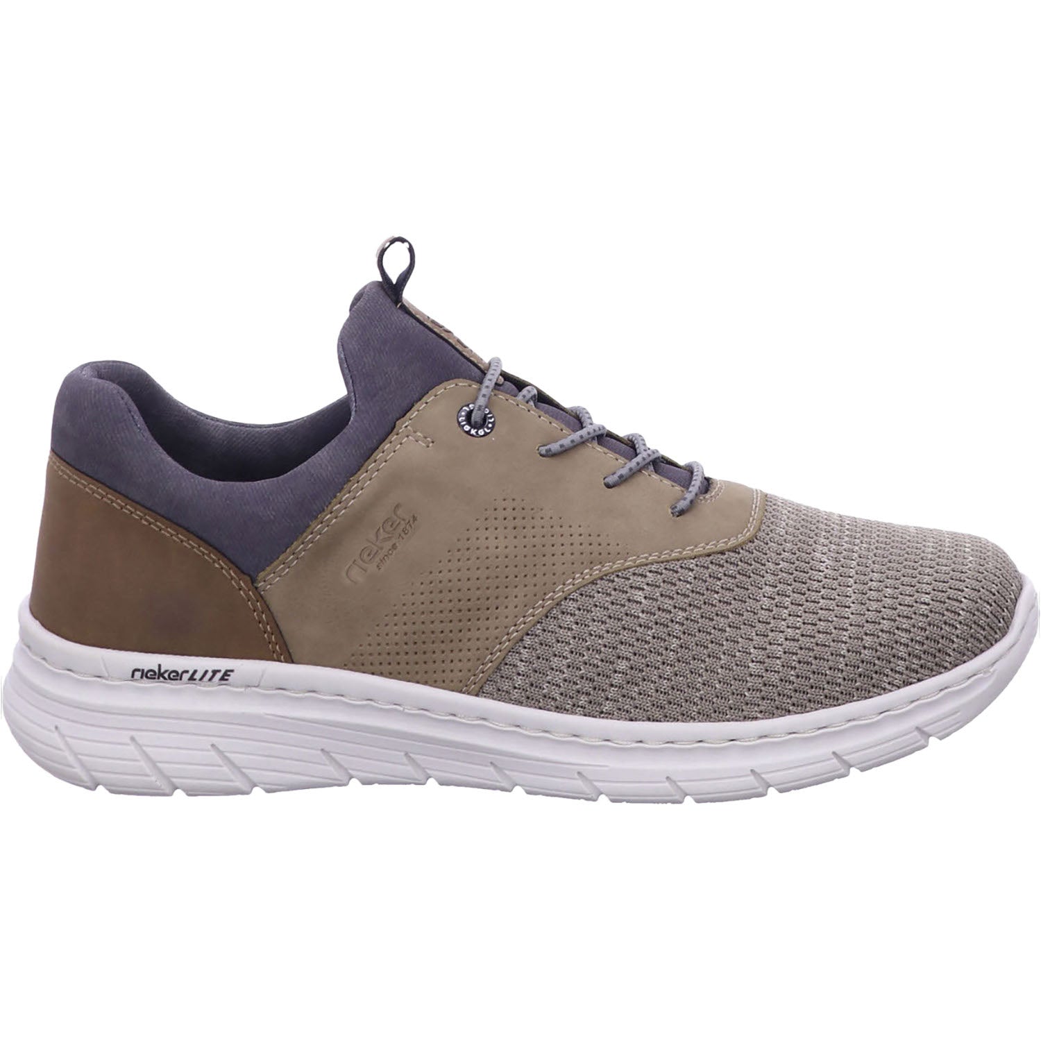 Mens Rieker Rieker 13150-64 Men's Slip Ons Kiesel/Fango/Nuss/Rauch Synthetic Kiesel/Fango/Nuss/Rauch Synthetic