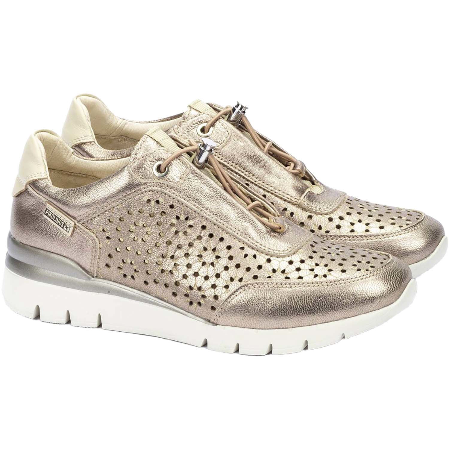 Womens Pikolinos Pikolinos Cantabria W4R-6584CL Women's Slip On Sneakers Stone Leather Stone Leather