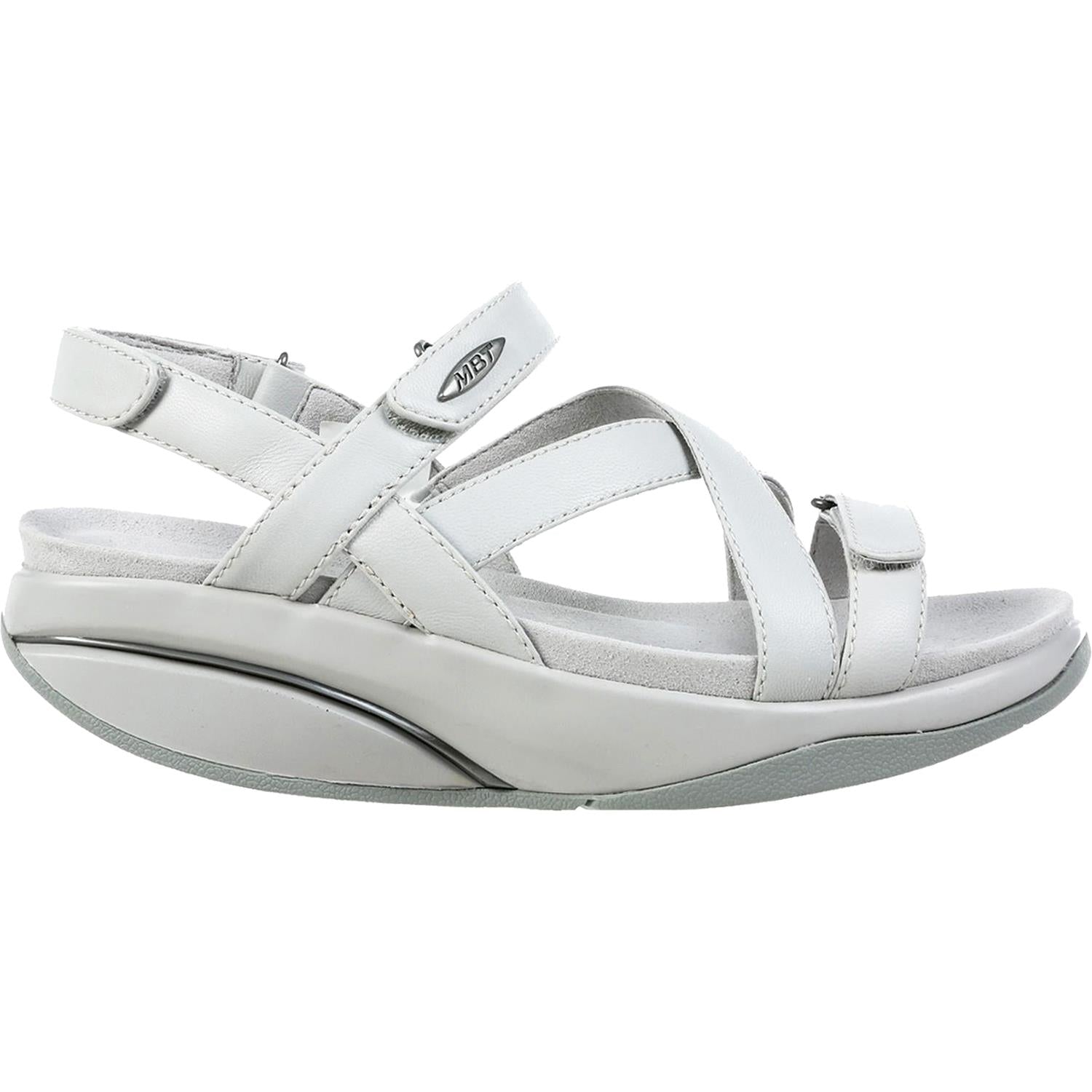 Womens Mbt Women's MBT Kiburi Light Grey Leather Light Grey Leather