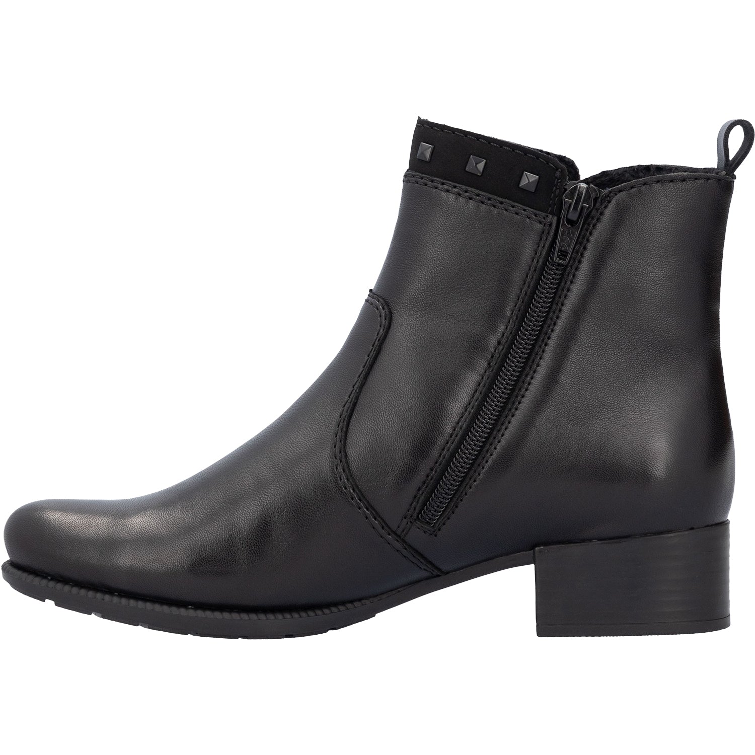 Womens Rieker Rieker 78657-00 Women's Boots Black/Black/Black Leather Black/Black/Black Leather