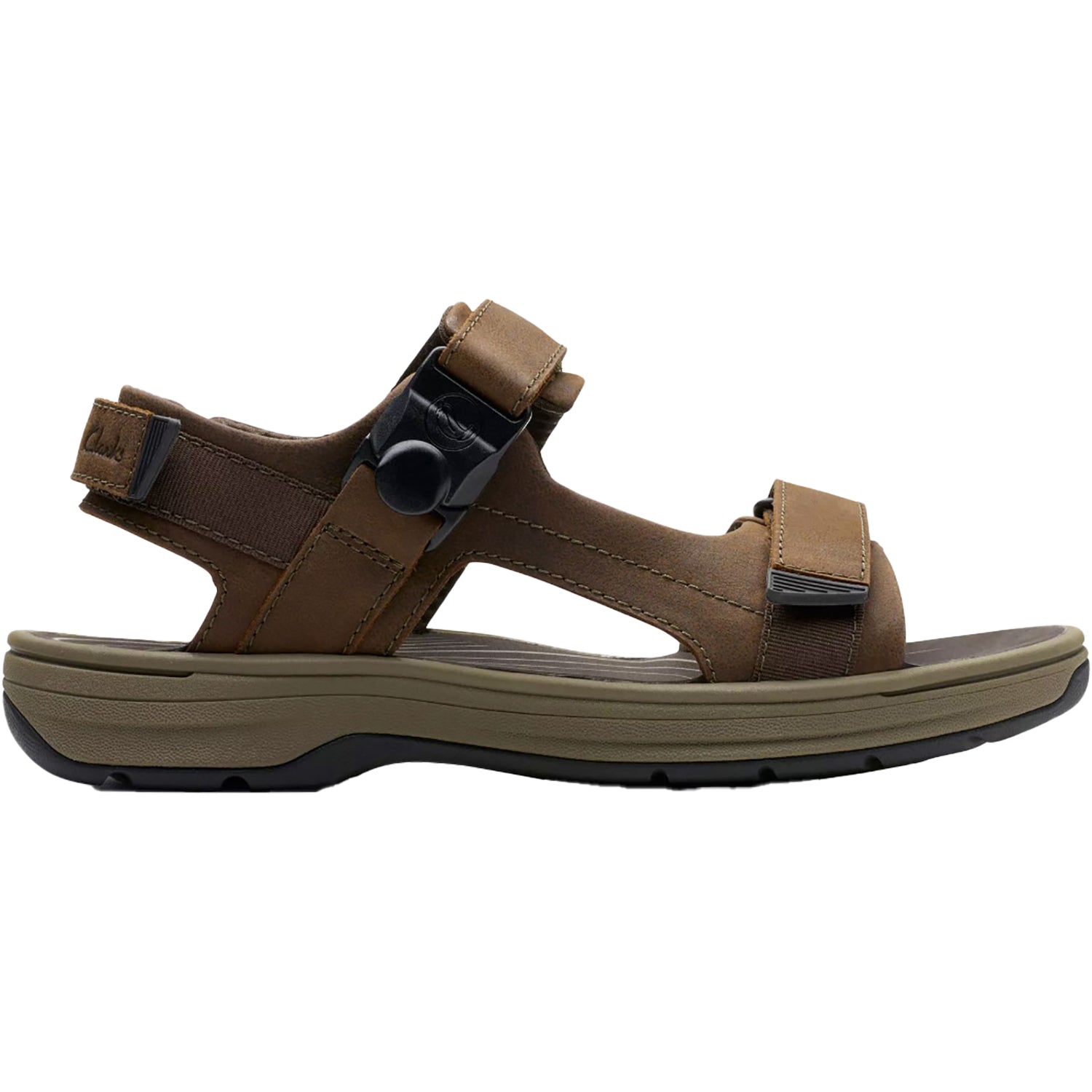 Mens Clarks Clarks Saltway Trail Men's Sandals Dark Brown Leather Dark Brown Leather