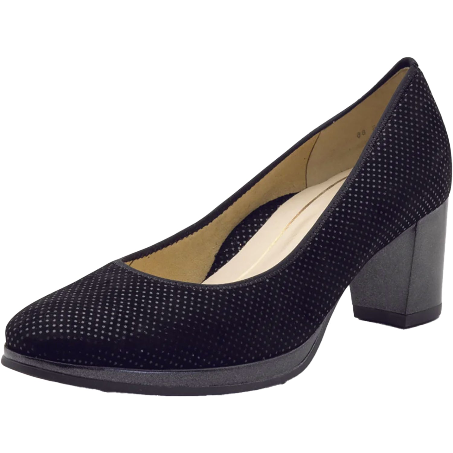 Womens Ara shoes Ara Ophelia Women's High Heel Pumps Black Puntikid Leather Black Puntikid Leather