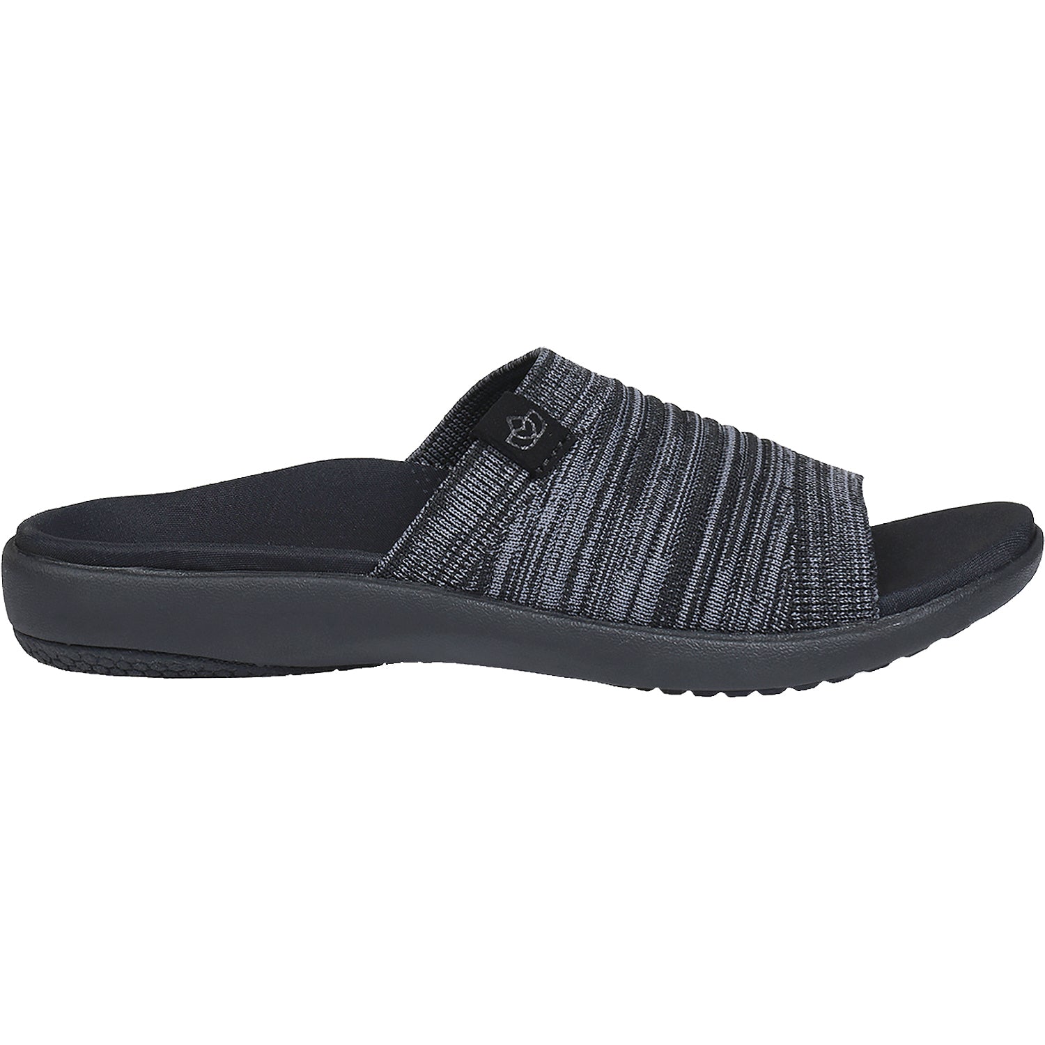 Womens Spenco Spenco Astoria Memory Foam Slide Women's Slide Sandals Black Knit Fabric Black Knit Fabric