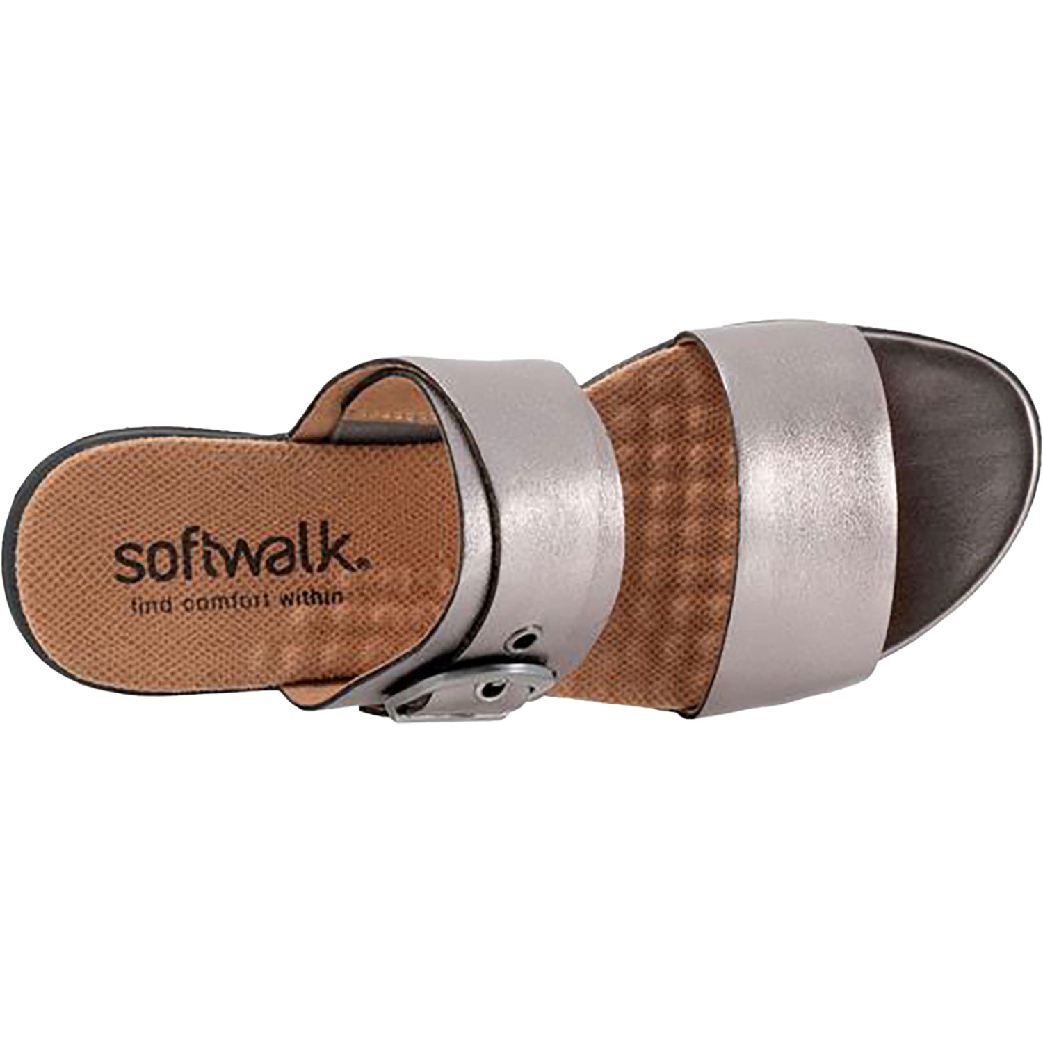 Womens Soft walk Soft Walk Toki Women's Sandals Pewter Leather Pewter Leather