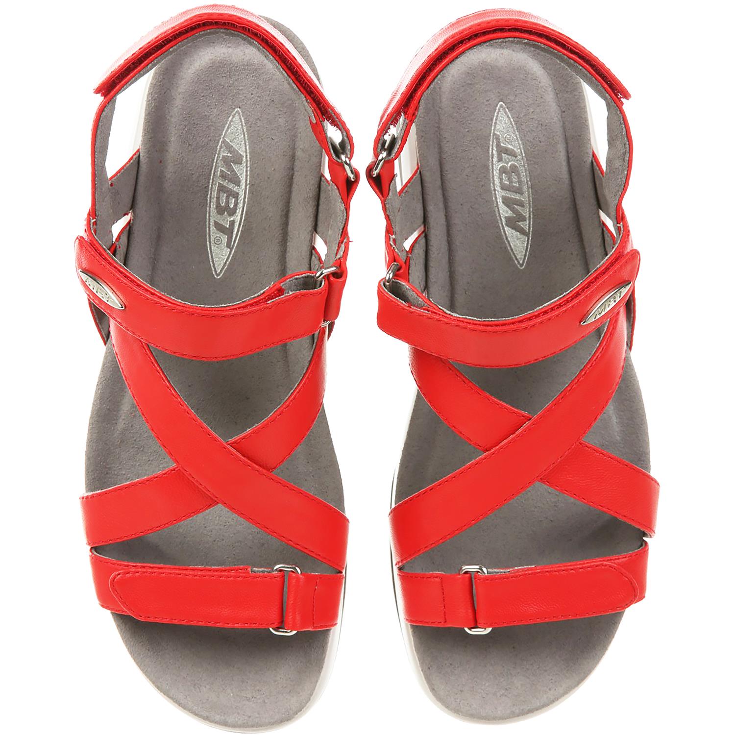 Womens Mbt Women's MBT Kiburi Red Leather Red Leather