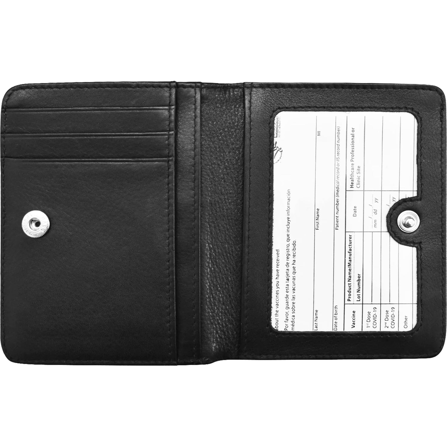 Womens Ili new york ili New York Euro Size Wallet Black Leather Black Leather