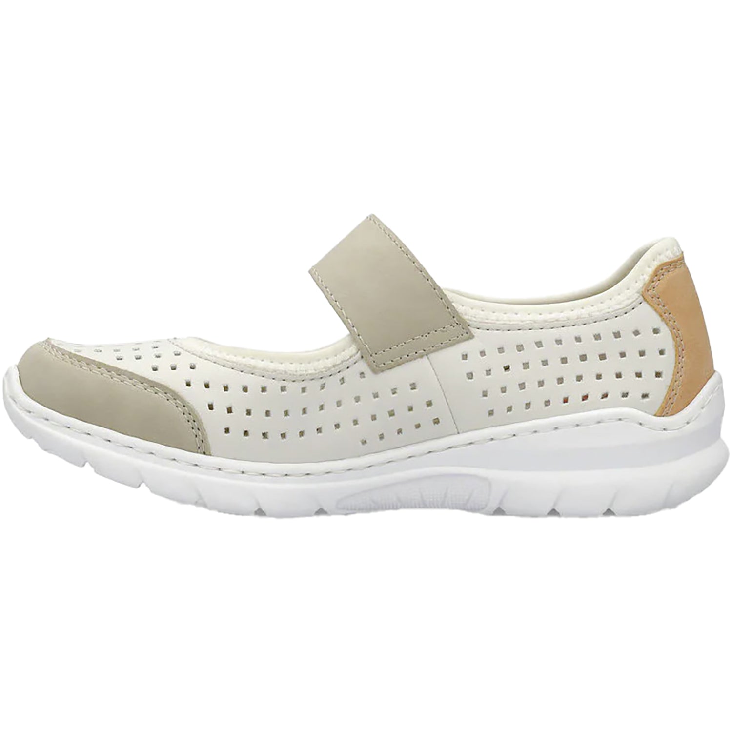 Womens Rieker Rieker L32B5-81 Nikita Women's Mary Janes Ginger/Off White Synthetic Ginger/Off White Synthetic