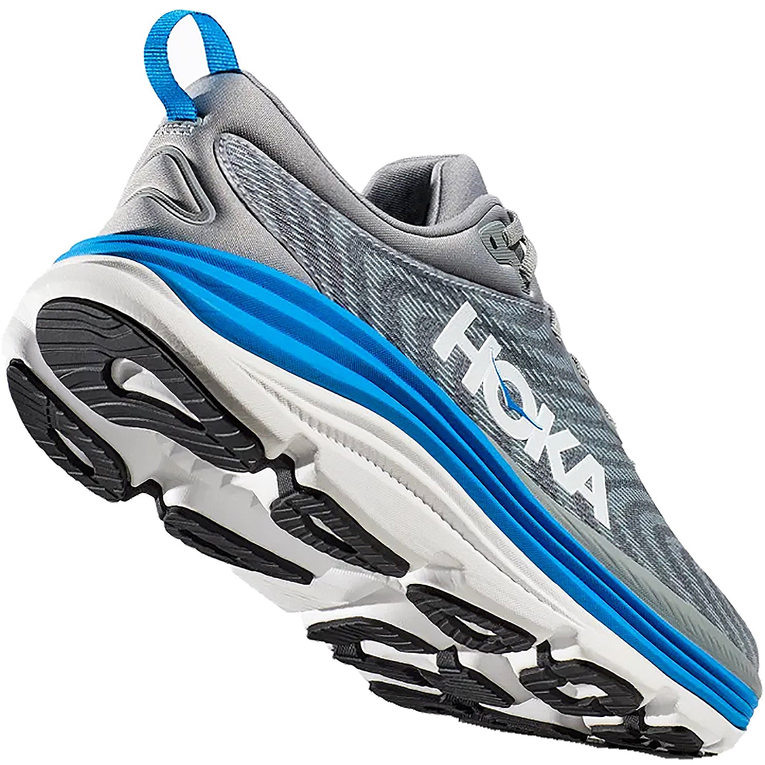 Mens Hoka one one Men's Hoka Gaviota 5 Limestone/Diva Blue Mesh (Stability Support) Limestone/Diva Blue Mesh