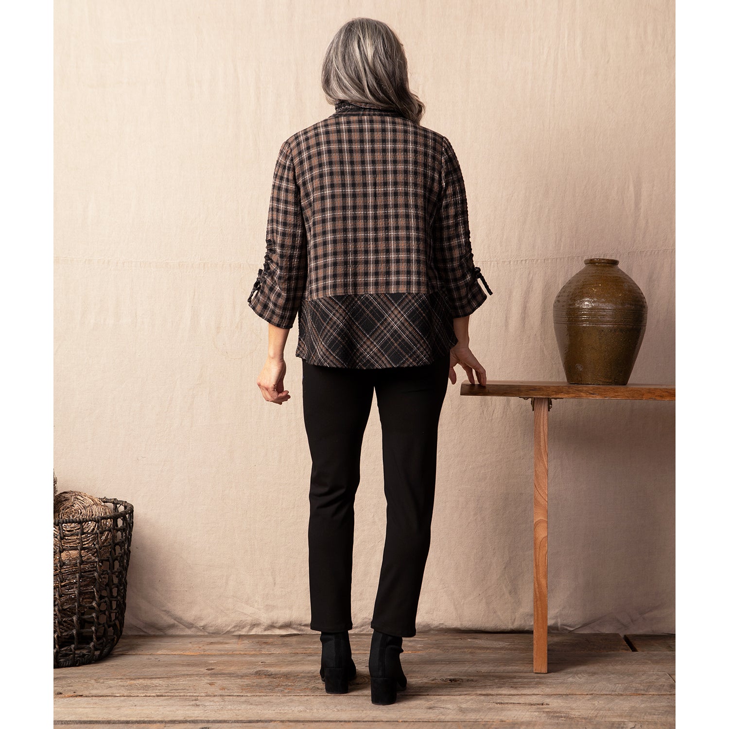 Womens Habitat Habitat Autumn Plaid Mix Jacket Women's Clothing Morel Morel