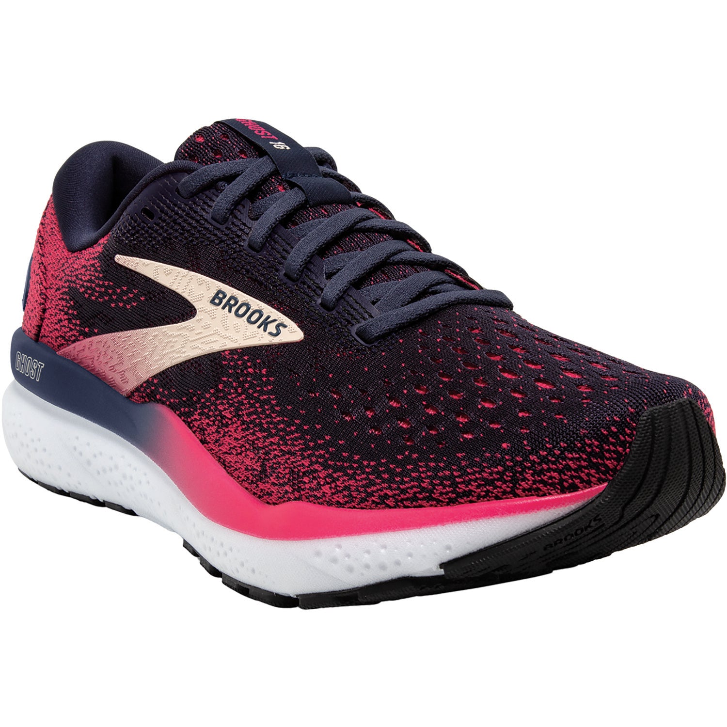 Womens Brooks Women's Ghost 16 Peacoat/Raspberry/Apricot (Neutral Support) Peacoat/Raspberry/Apricot