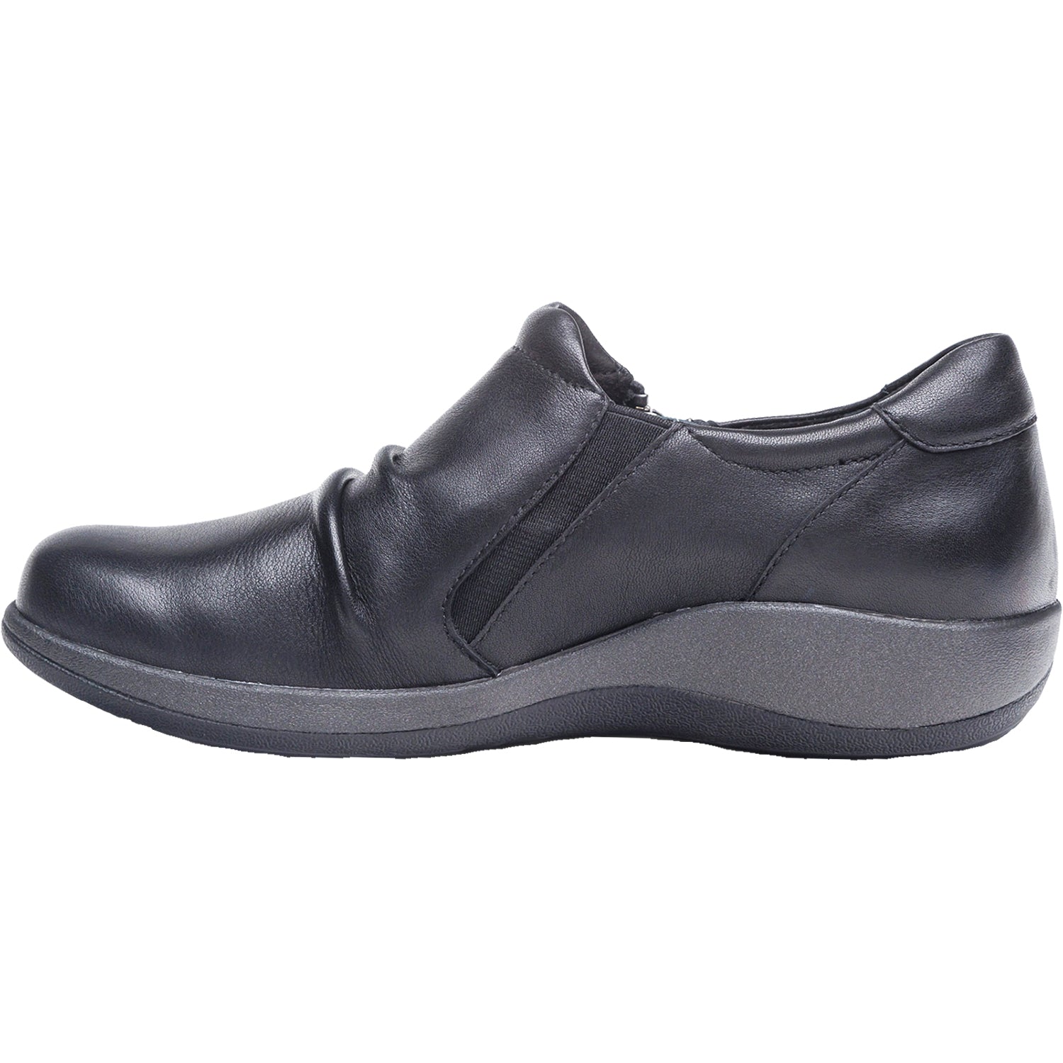 Womens Aetrex Aetrex Katie Women's Slip On Shoes Black Leather Black Leather