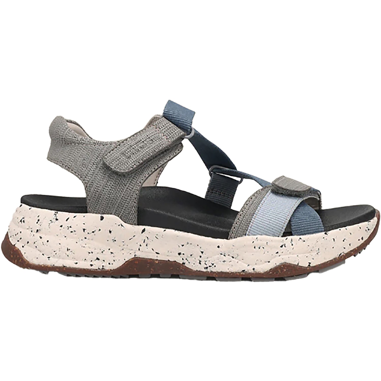 Womens Taos Taos Super Z Women's Outdoor Sandals Blue Multi Leather/Nylon Blue Multi Leather/Nylon