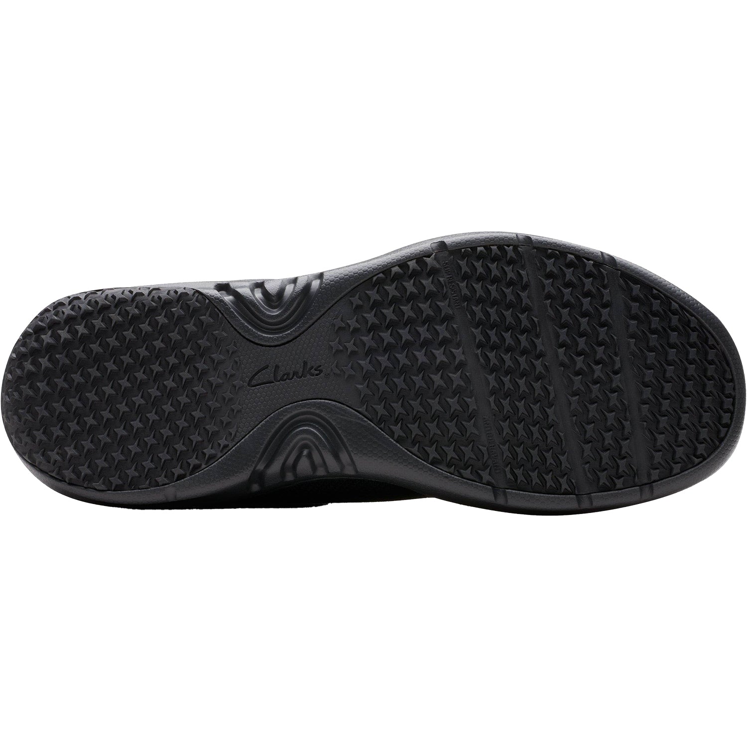 Mens Clarks Men's Clarks Pro Knit SR Black Mesh Black Mesh