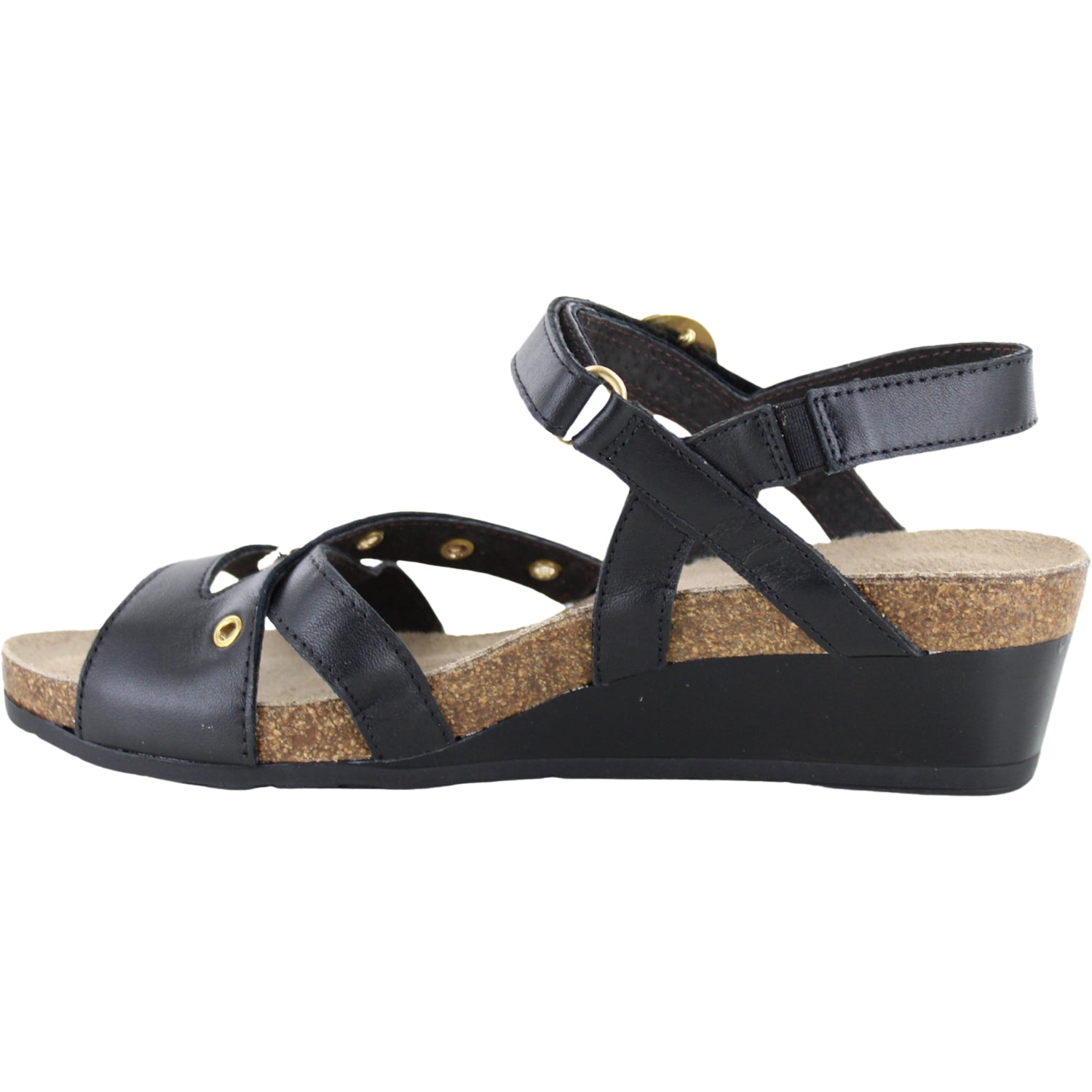 Womens Naot Naot Sparkle Women's Wedge Sandals Jet Black Jet Black