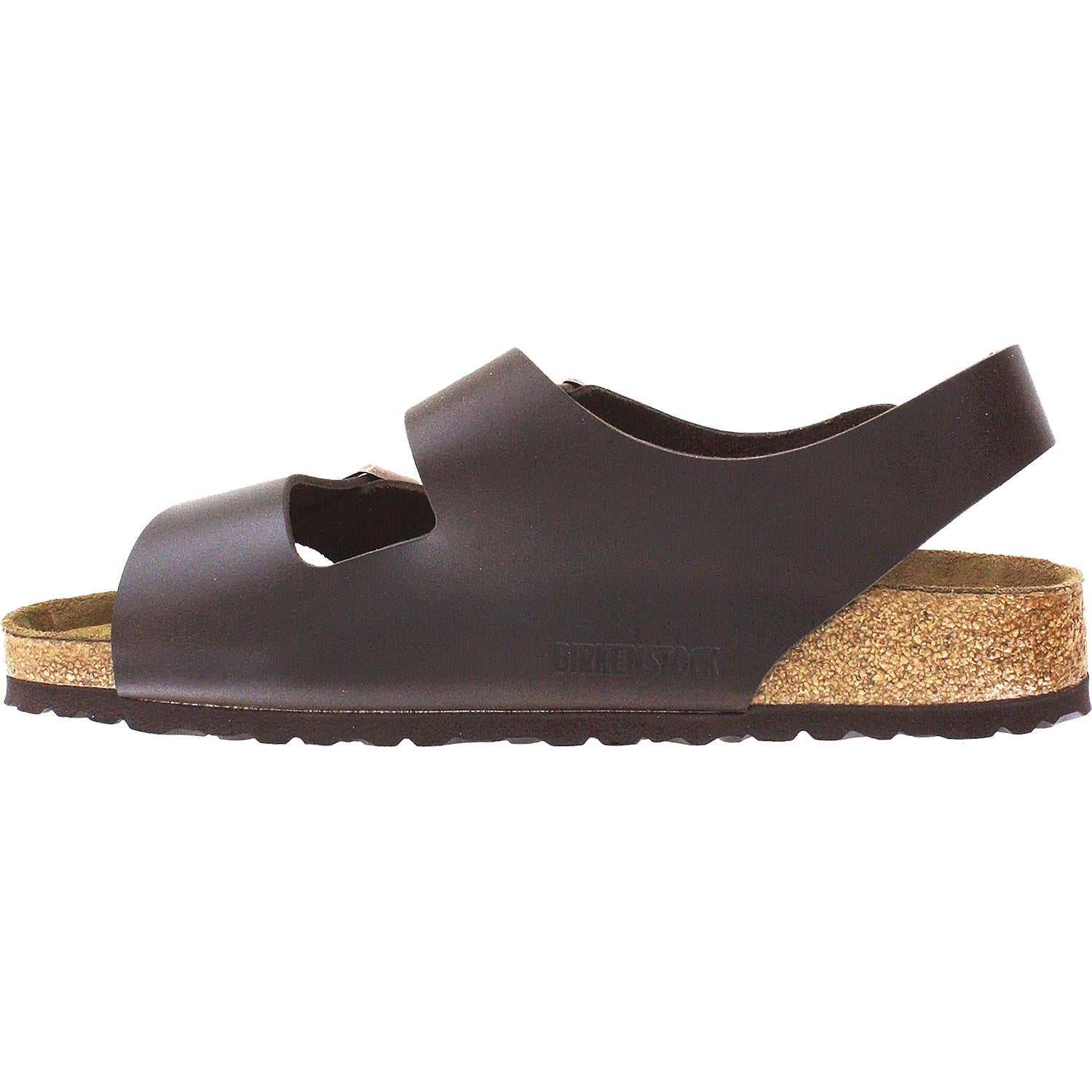 Unisex Birkenstock Birkenstock Milano Soft Footbed Unisex Brown Sandals Brown Amalfi Leather Brown Amalfi Leather