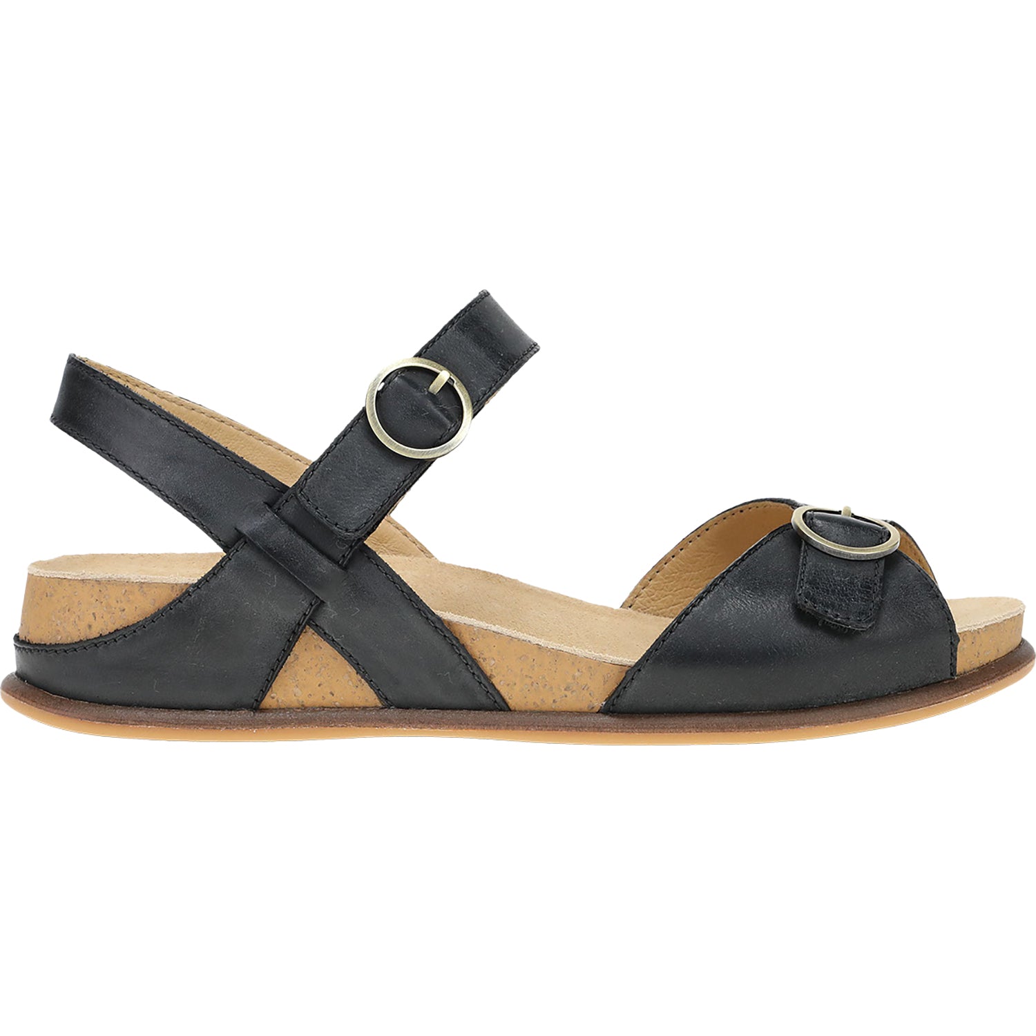 Womens Dansko Dansko Candace Women's Sandals Black Burnished Nappa Leather Black Burnished Nappa Leather