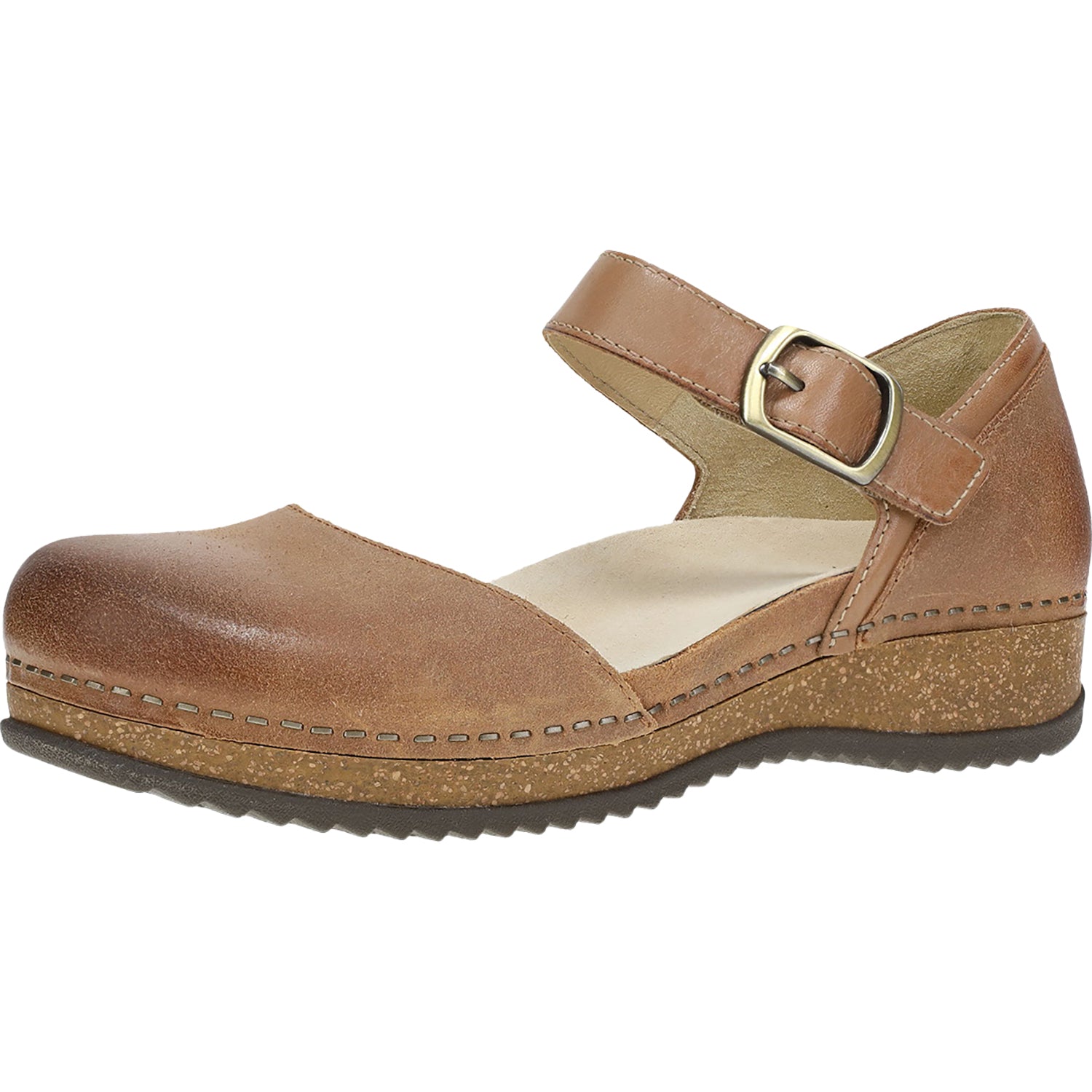 Womens Dansko Women's Dansko Mae Tan Burnished Suede Tan Burnished Suede