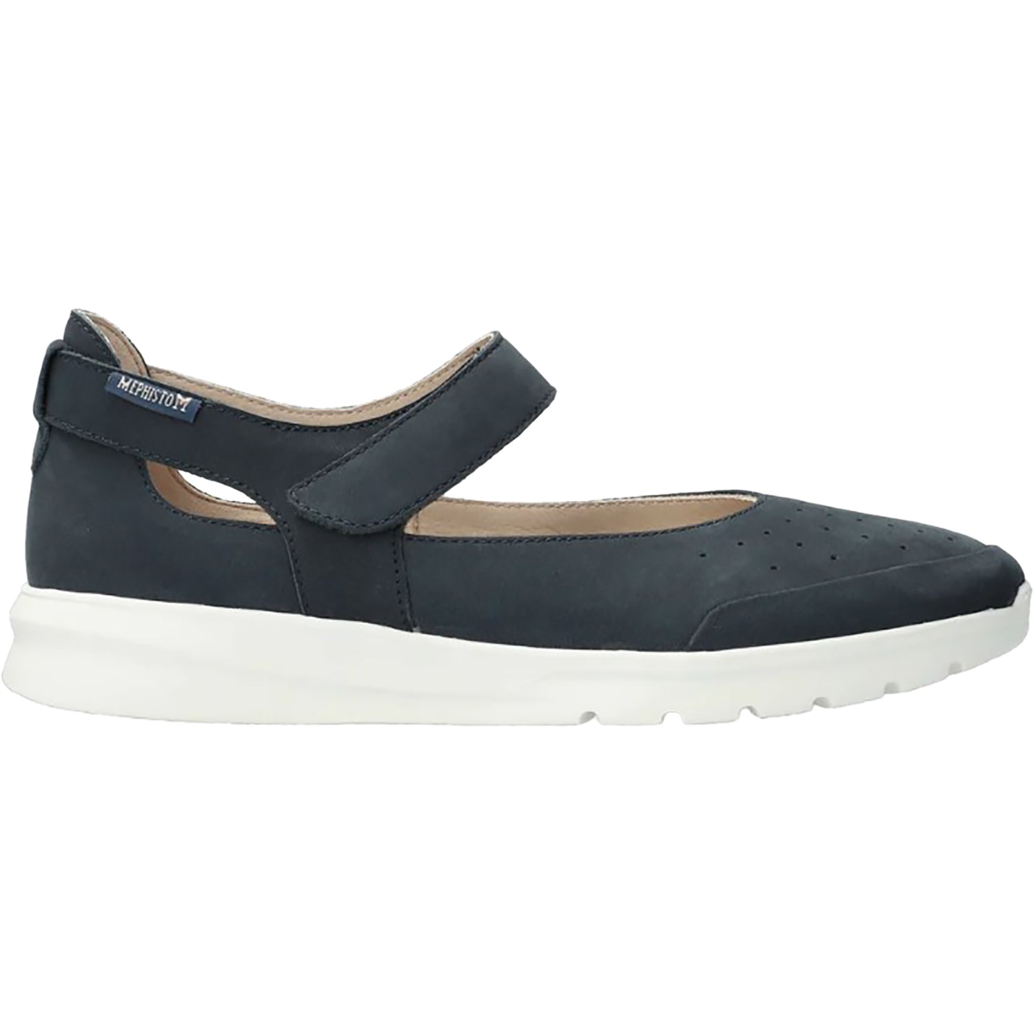 Womens Mephisto Mephisto Marsia Women's Sporty Mary Janes Jeans Blue Nubuck Jeans Blue Nubuck