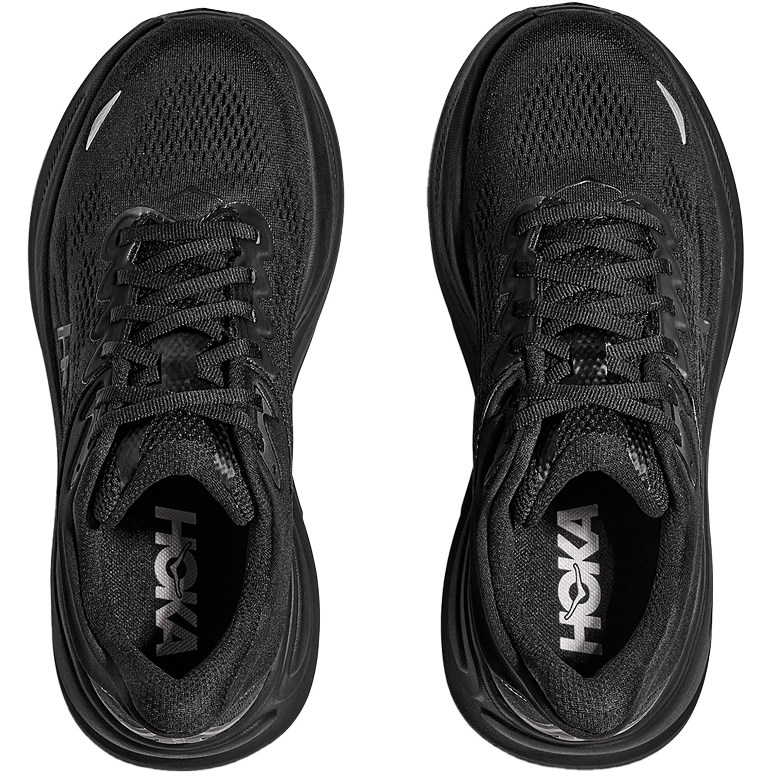 Mens Hoka one one Men's Hoka Bondi 9 Black/Black Mesh (Neutral Support) Black/Black Mesh