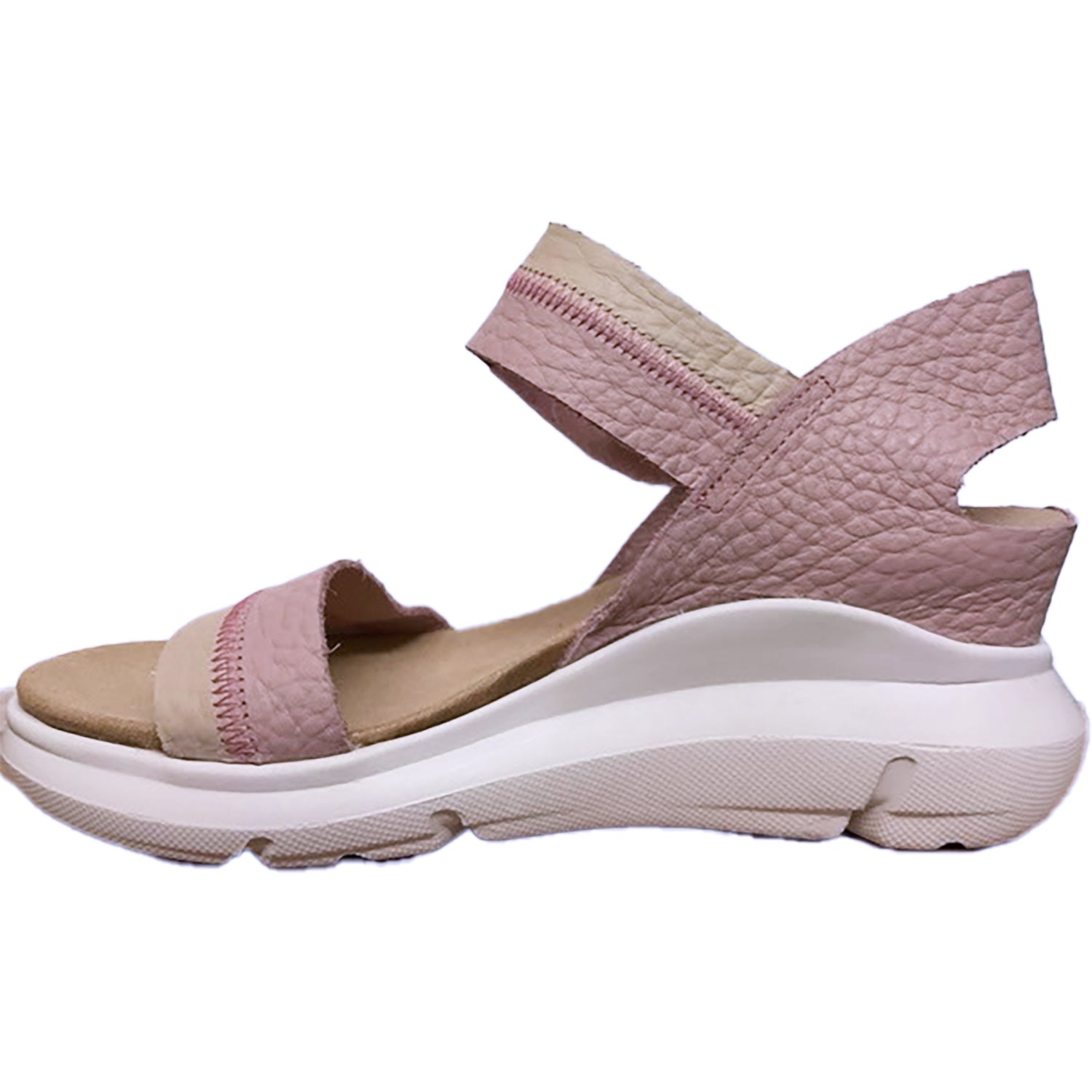 Womens On foot On Foot 80215 Charlotte Women's Wedge Sandals Beige/Nude Leather Beige/Nude Leather