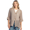 Womens Jess & jane Jess & Jane Mineral Wash Cardigan Women's Top Jet Slate Jet Slate