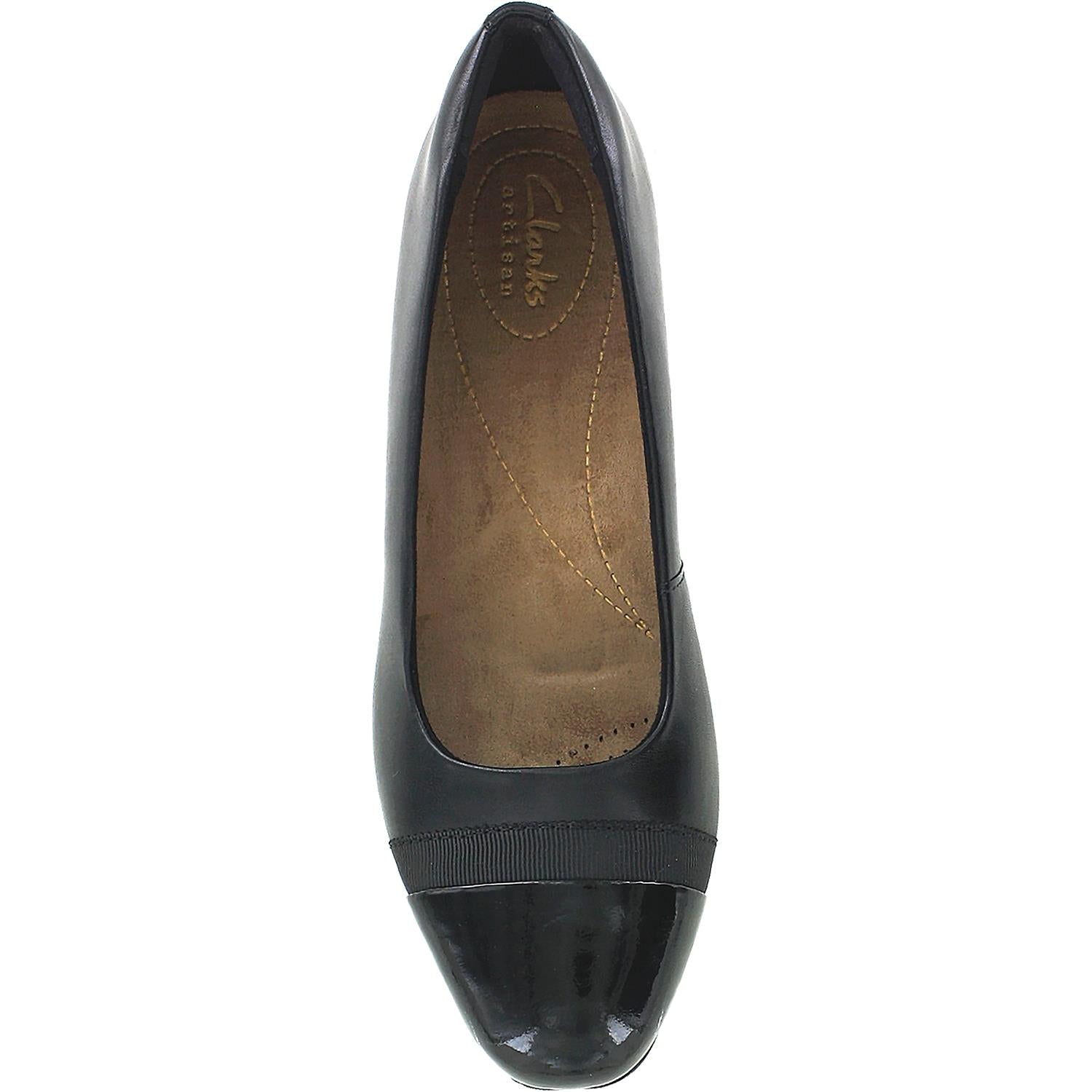 Womens Clarks Clarks Keesha Rosa Women's Slip On Pumps Black Leather Black Leather