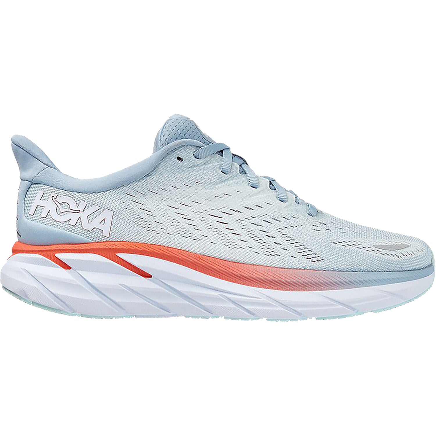 Womens Hoka one one Hoka Clifton 8 Women's Training Shoes Blue Fog/Plein Air Mesh Blue Fog/Plein Air Mesh
