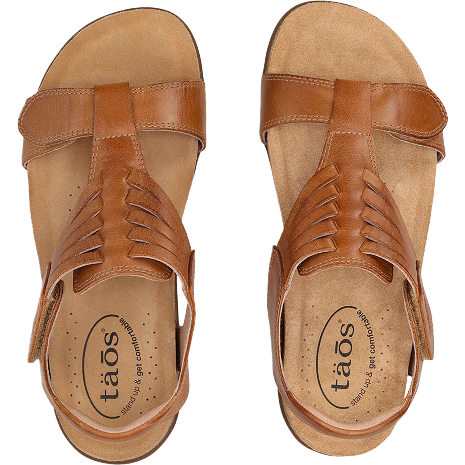 Womens Taos Taos Wonderful Women's Sandals Thong Sandals Caramel Leather Caramel Leather