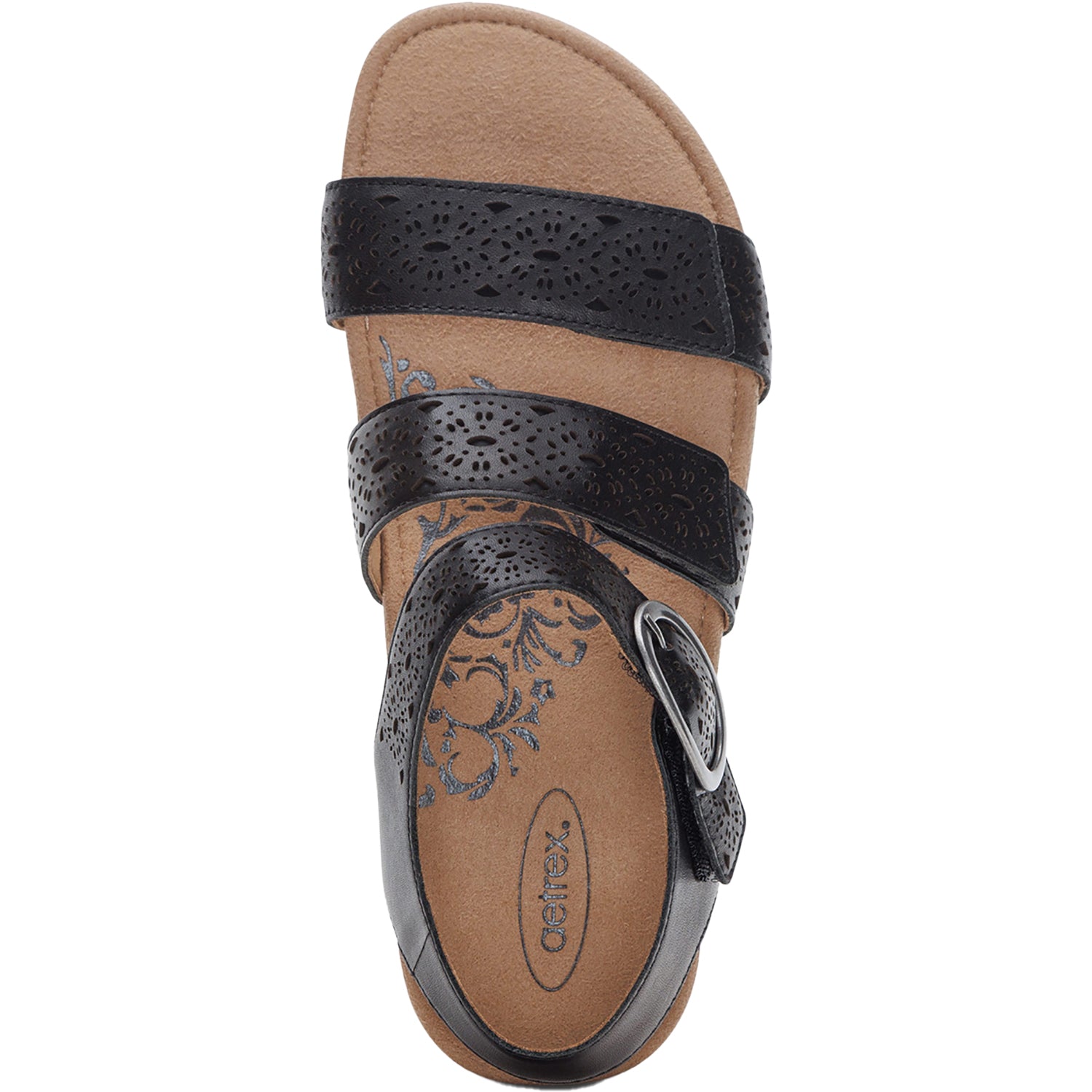 Womens Aetrex Aetrex Lilly Cutout Women's Sandals Black Black