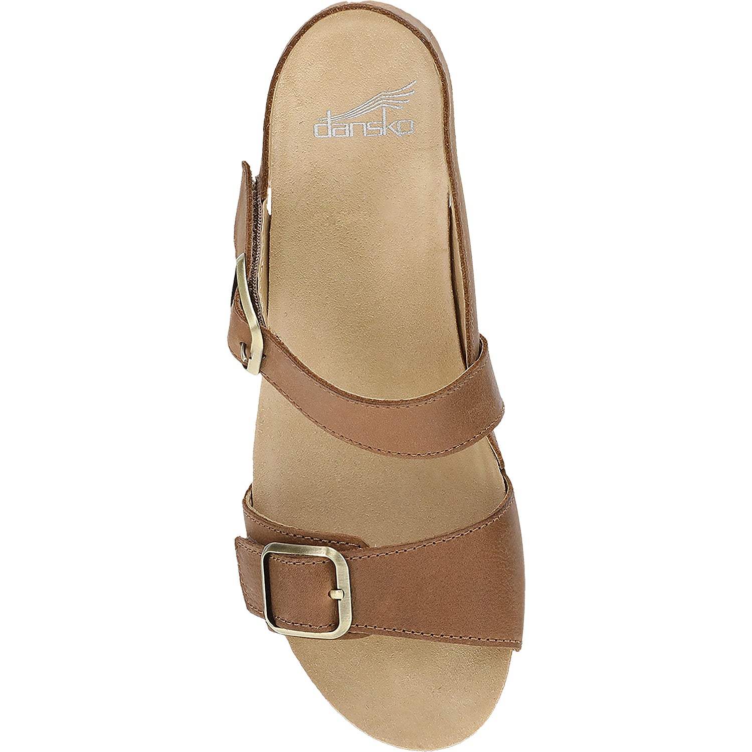 Womens Dansko Dansko Trinity Women's Wedge Sandals Tan Burnished Nubuck Tan Burnished Nubuck