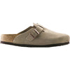 Unisex Birkenstock Unisex Birkenstock Boston Soft Footbed Taupe Suede Taupe Suede