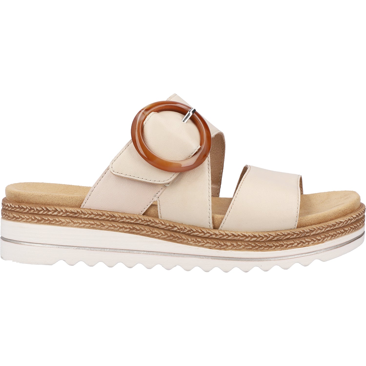Womens Remonte Remonte D0Q51-00 Jocelyn 51 Women's Sandals Chalk/Pebble Leather Chalk/Pebble Leather