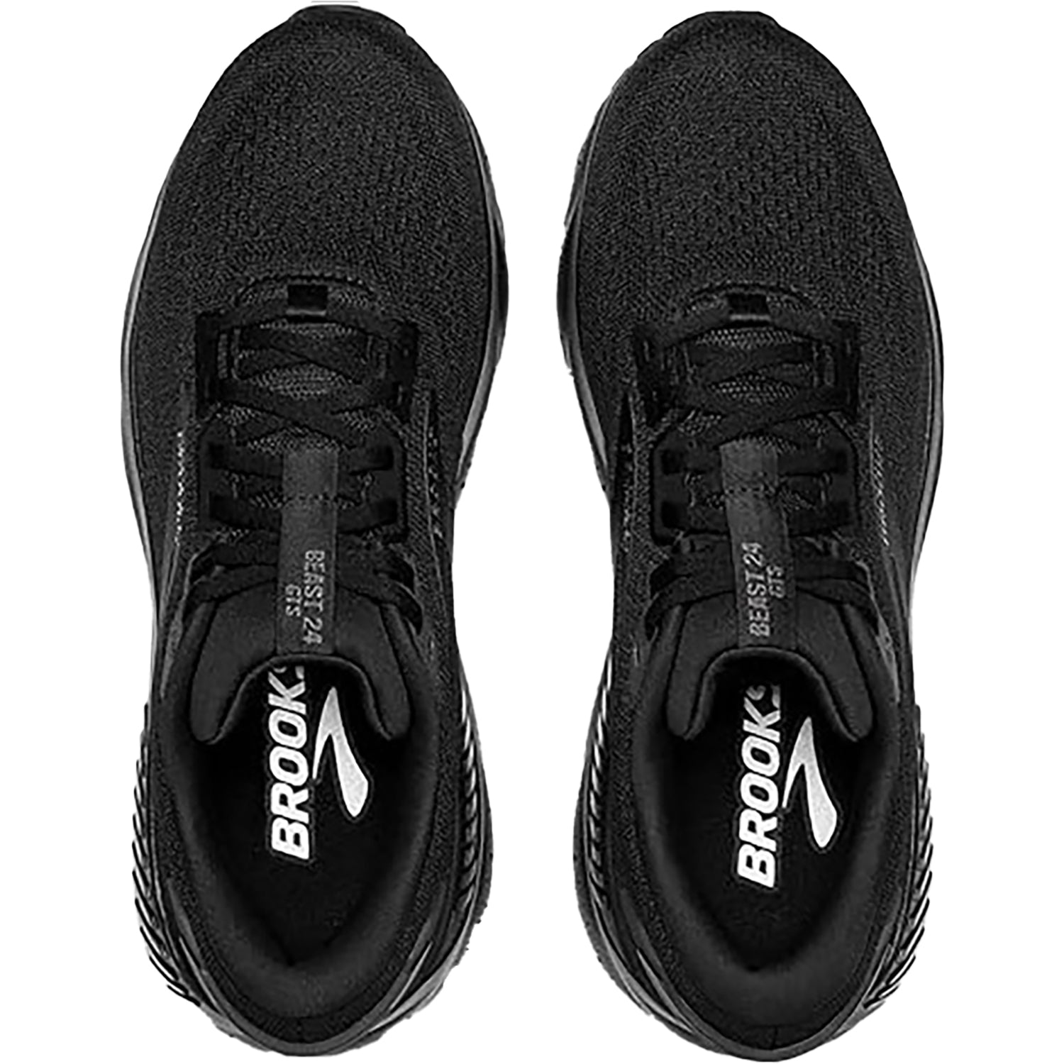 Mens Brooks Men's Brooks Beast GTS 24 Black/Black/Ebony Mesh (Stability Support) Black/Black/Ebony Mesh