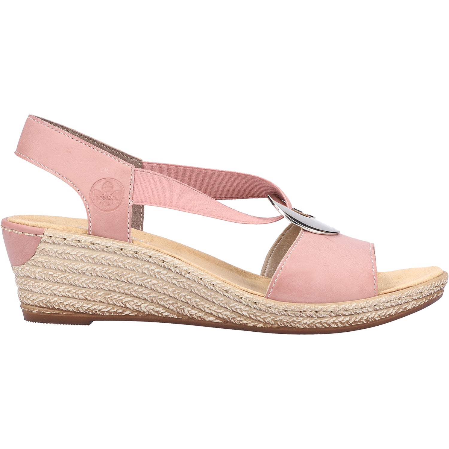 Womens Rieker Rieker 624H6-31 Fanni H6 Women's Backstrap Sandals Dark Rose Synthetic Dark Rose Synthetic