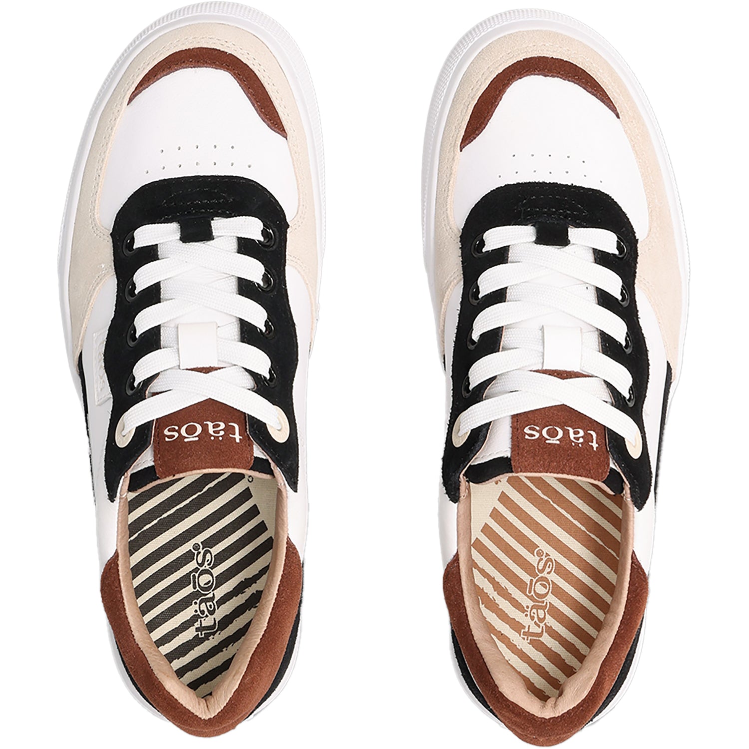Womens Taos Taos Pop Soul Women's Sporty Lace Up Shoes Black/Brown Multi Black/Brown Multi