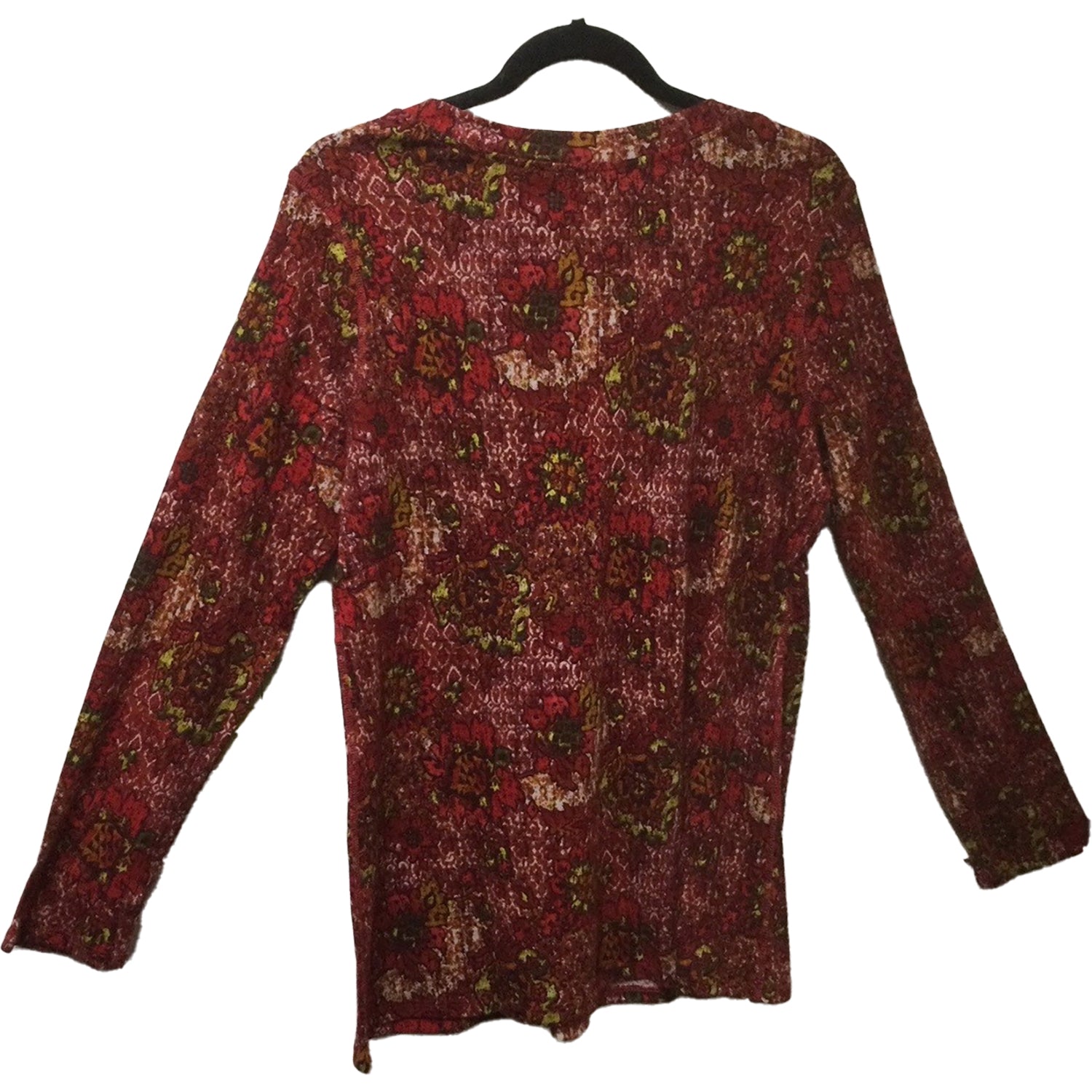 Womens Habitat Habitat Cozy Rib V-Neck Tunic Women's Long Sleeve Shirt Apple Apple